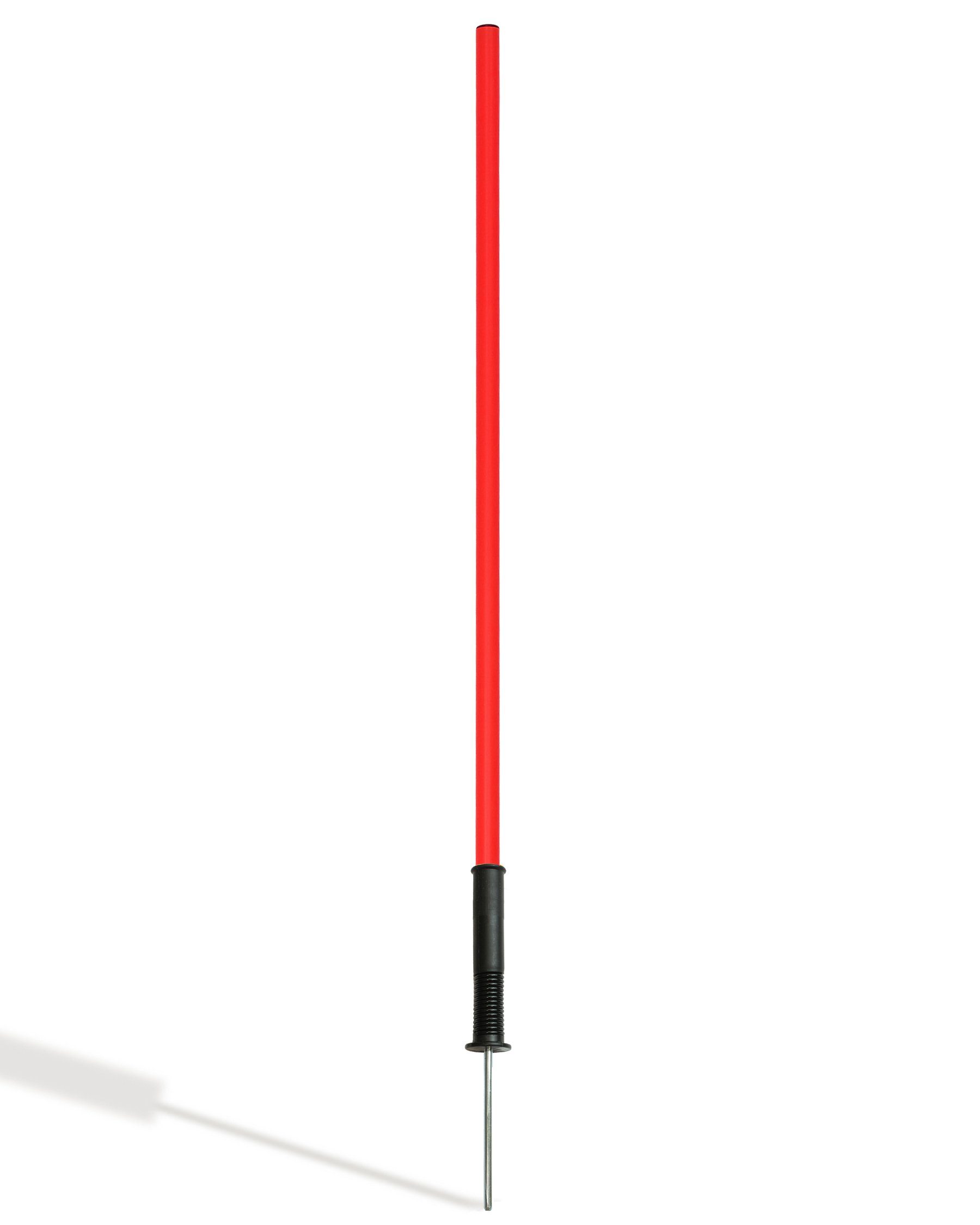 Agility-Slalom Hülsen Slalomset mit Stange 100 cm Farbe Rot