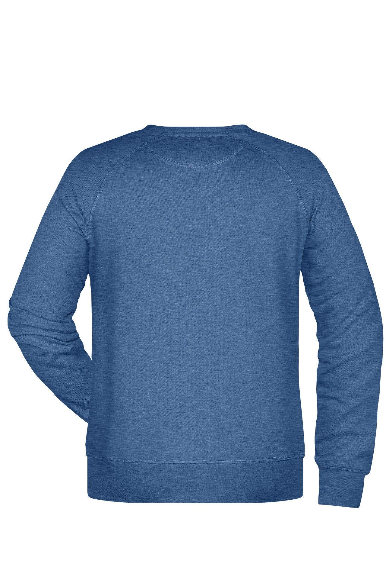 James & Nicholson Sweatshirt Herren Sweatshirt im Raglanschnitt aus Bio-Baumwolle 8022 Kragen und Armbündchen mit Elasthan