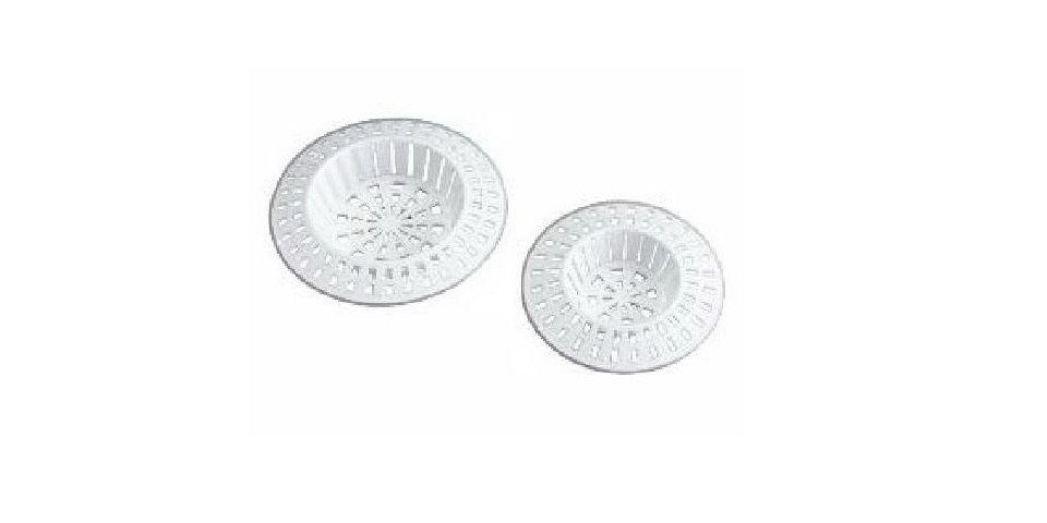 WENKO Abflusssieb Wenko Abfluss-Sieb Set weiß, Kunststoff