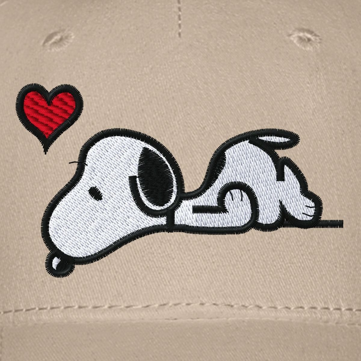 Spreadshirt Baseball Cap Peanuts Snoopy Liebe Herz Love Stick Geschenkidee Flexfit Cap (1-St)