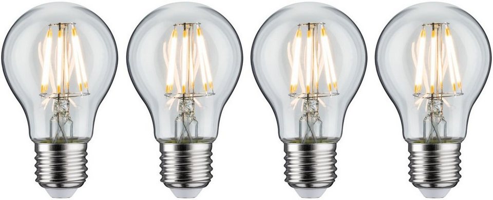 LED Birne Glühlampe Leuchtmittel C35 Lampe E27 Warmweiß 2700 K 2 W klar 10er Set 