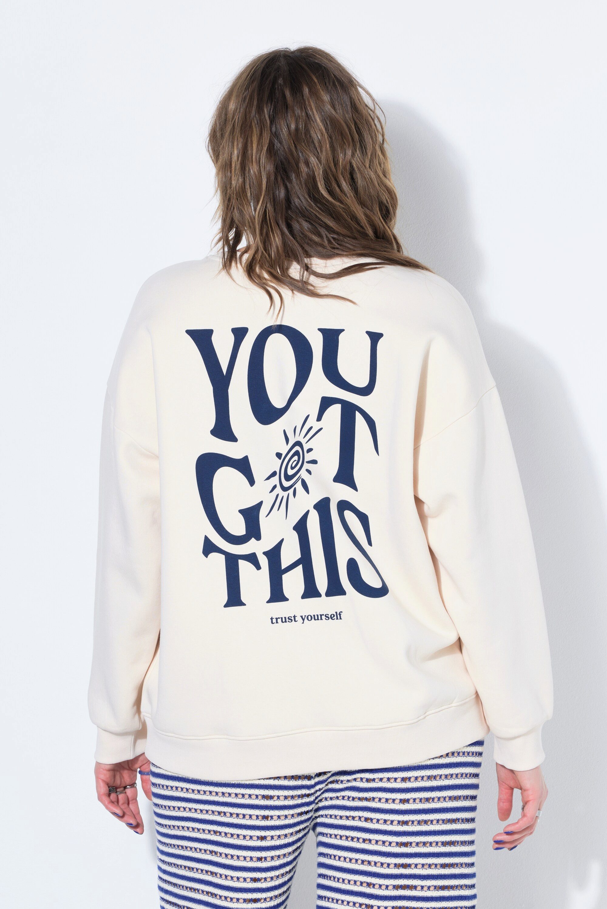 Studio Untold Sweatshirt Sweatshirt oversized Stick und Rückenprint