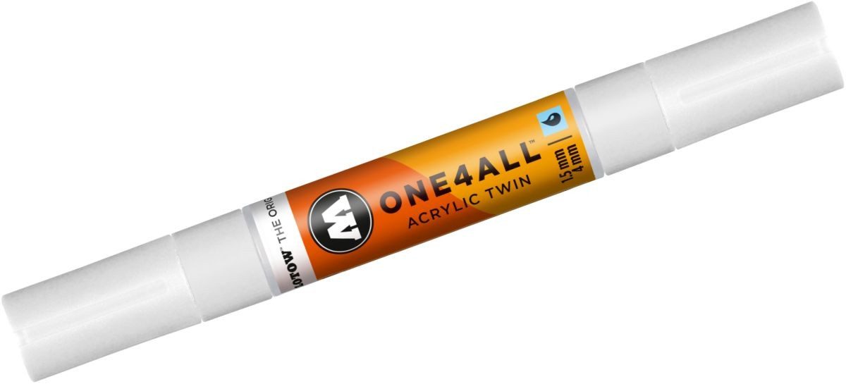 MOLOTOW Permanentmarker Permanentmarker One4All Acrylic Twin nachfüllbar 1,5 und 4mm signalwei