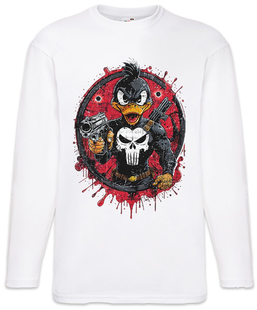 Langarmshirt Vigilante Duck Langarm T-Shirt Skull Logo Toon Cartoon Comic Daffy