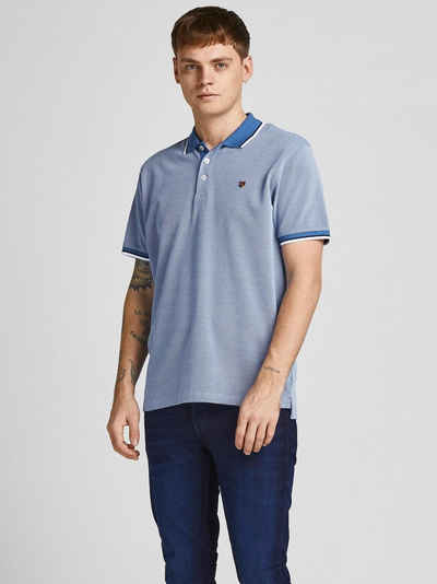 Jack & Jones T-Shirt Polo T-Shirt Pique Kurzarm Hemd Basic JPRBLUWIN 5525 in Blau