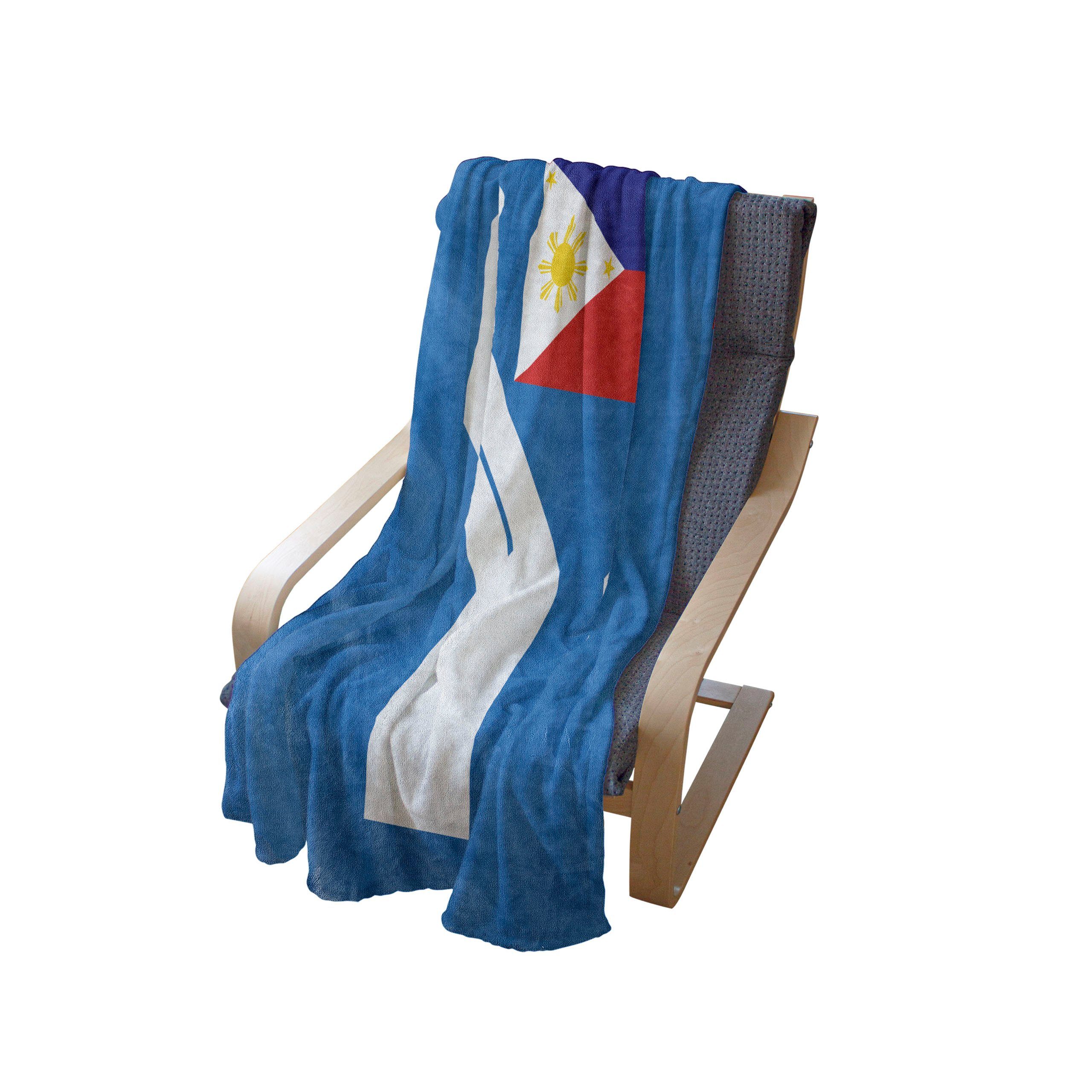 Hände den für Innen- Flagge Plüsch Filipino Außenbereich, Wohndecke zeigen und Abakuhaus, Gemütlicher