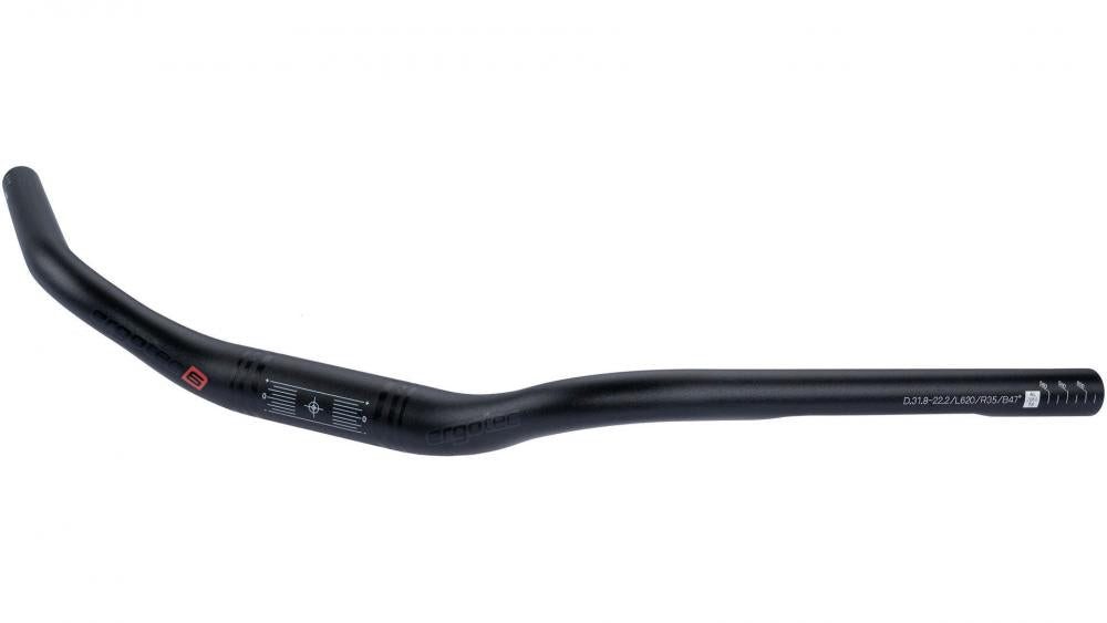 Ergotec Fahrradlenker ERGOTEC Lenker Trekking I 31,8 Alu schwarz LEVEL 6 31,8 mm