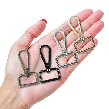 Belle Vous Rundstahlkette Metal Keychain Hooks with D-Ring (16-Pack), Metall, Metal Keychain Hook with D Ring (16 Pack)