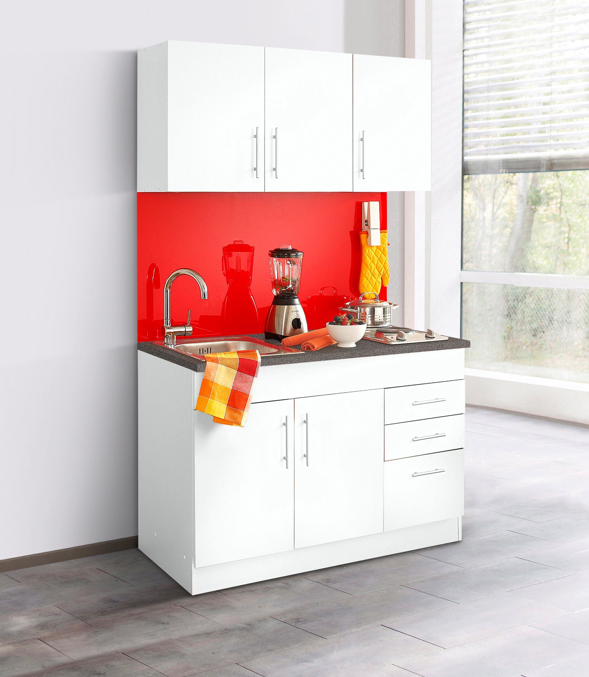 KOCHSTATION Küchenzeile KS-Toledo, mit E-Geräten, Breite 180 cm