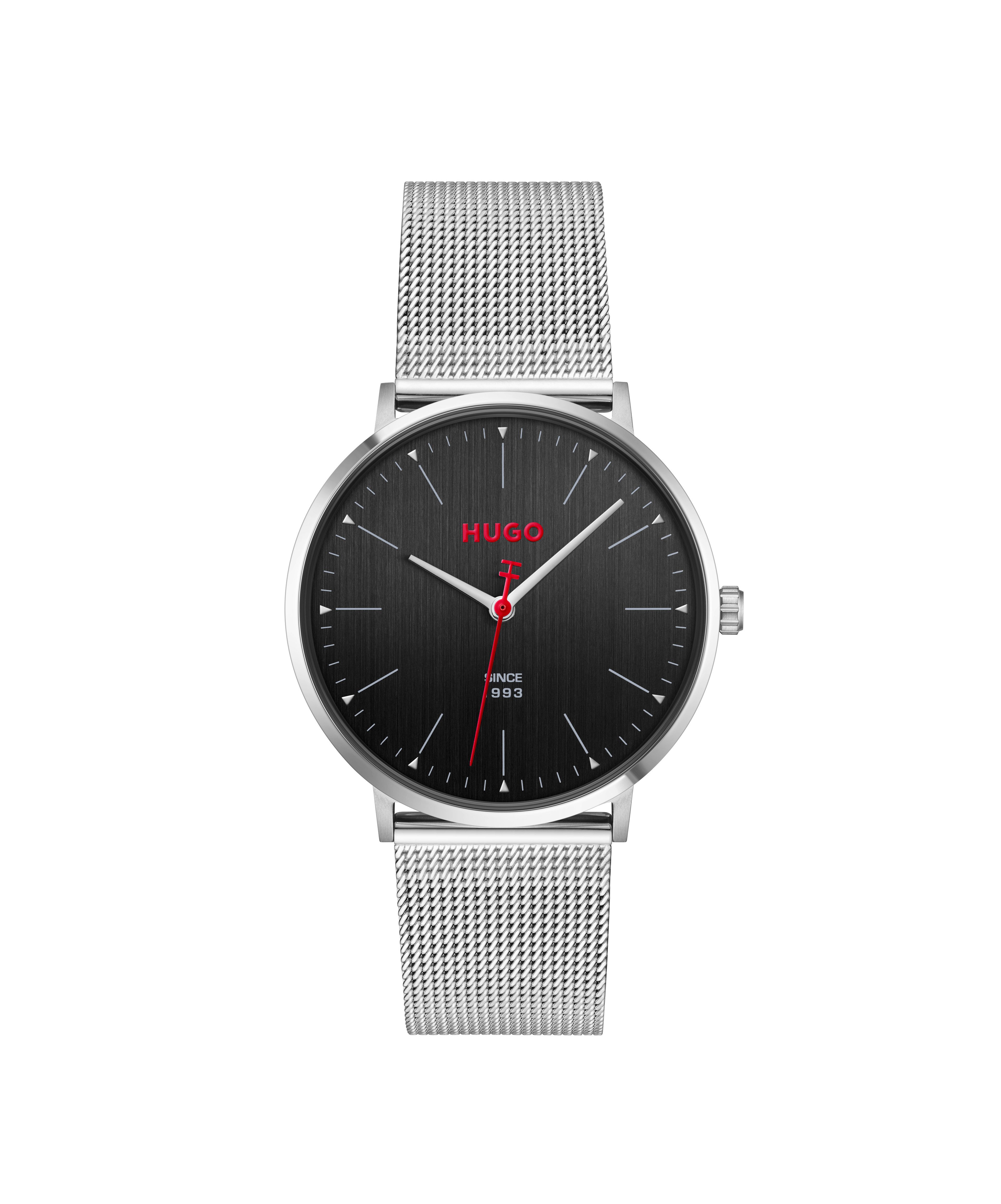 HUGO Quarzuhr #STYLE 1530471, Armbanduhr, Damenuhr, Herrenuhr, Edelstahlarmband, analog