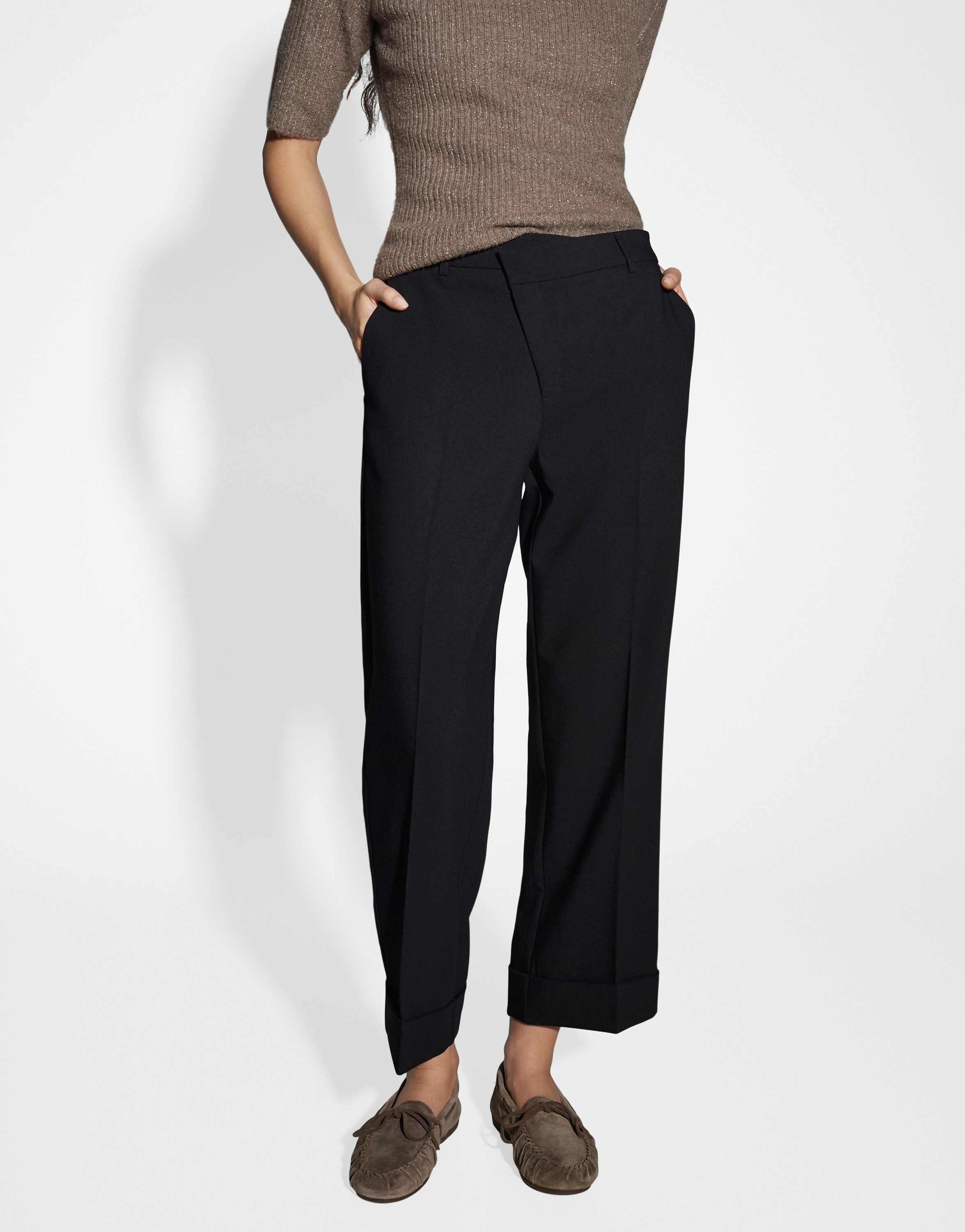 OPUS Stoffhose MEERI CRISSCROSS aus elastischem Viskosemix günstig online kaufen