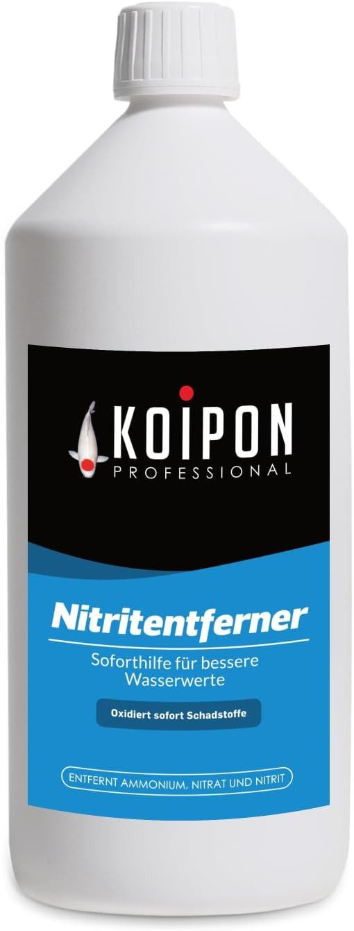 KOIPON Teichpflege KOIPON Nitritentferner Soforthilfe gegen Ammonium, Nitrit & Nitrat, Soforthilfe Nitrit, Ammonium entfernen, Fischrettung, Made in Germany