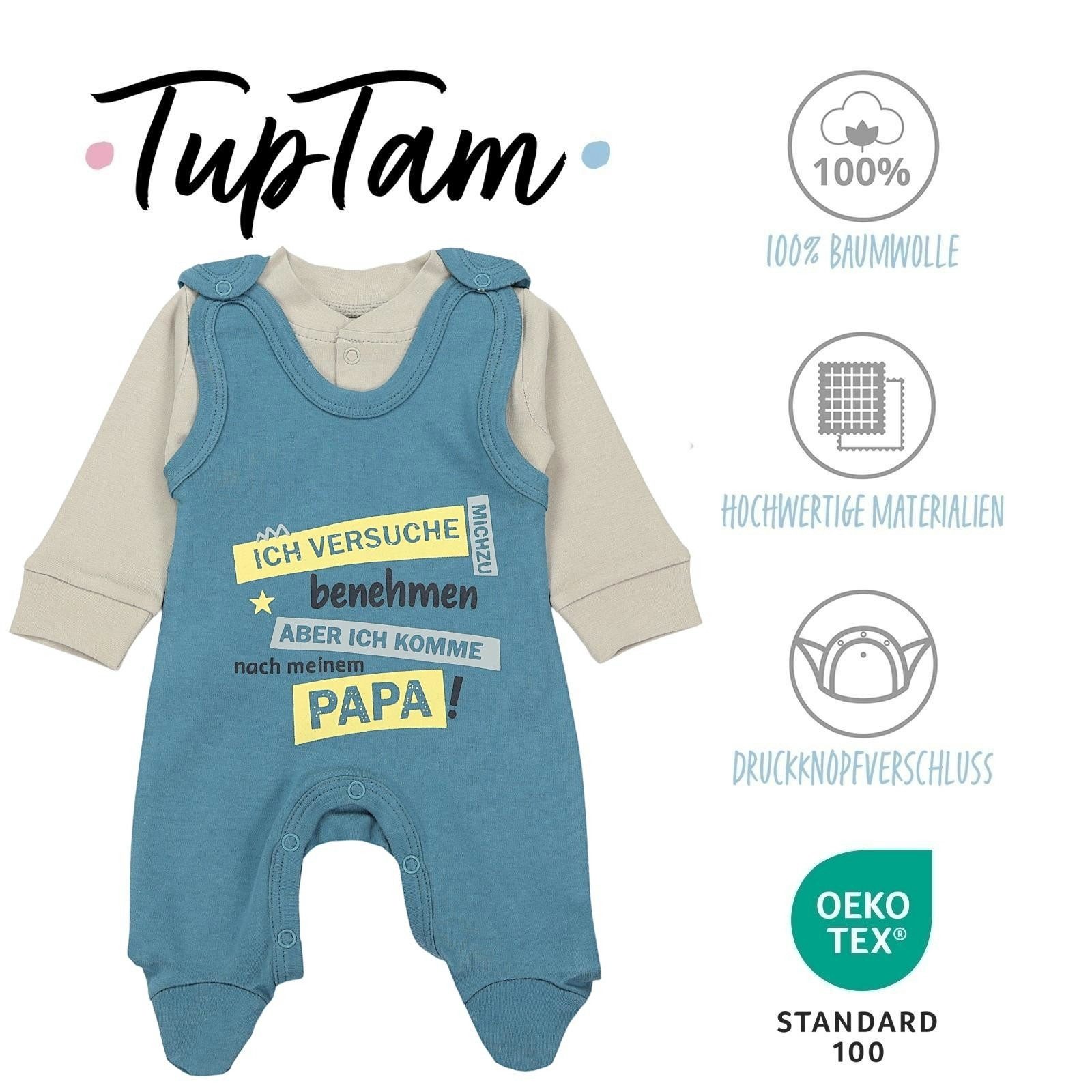 TupTam Strampler TupTam Unisex Baby Strampler Set Spruch Mamas & Papas Schatz