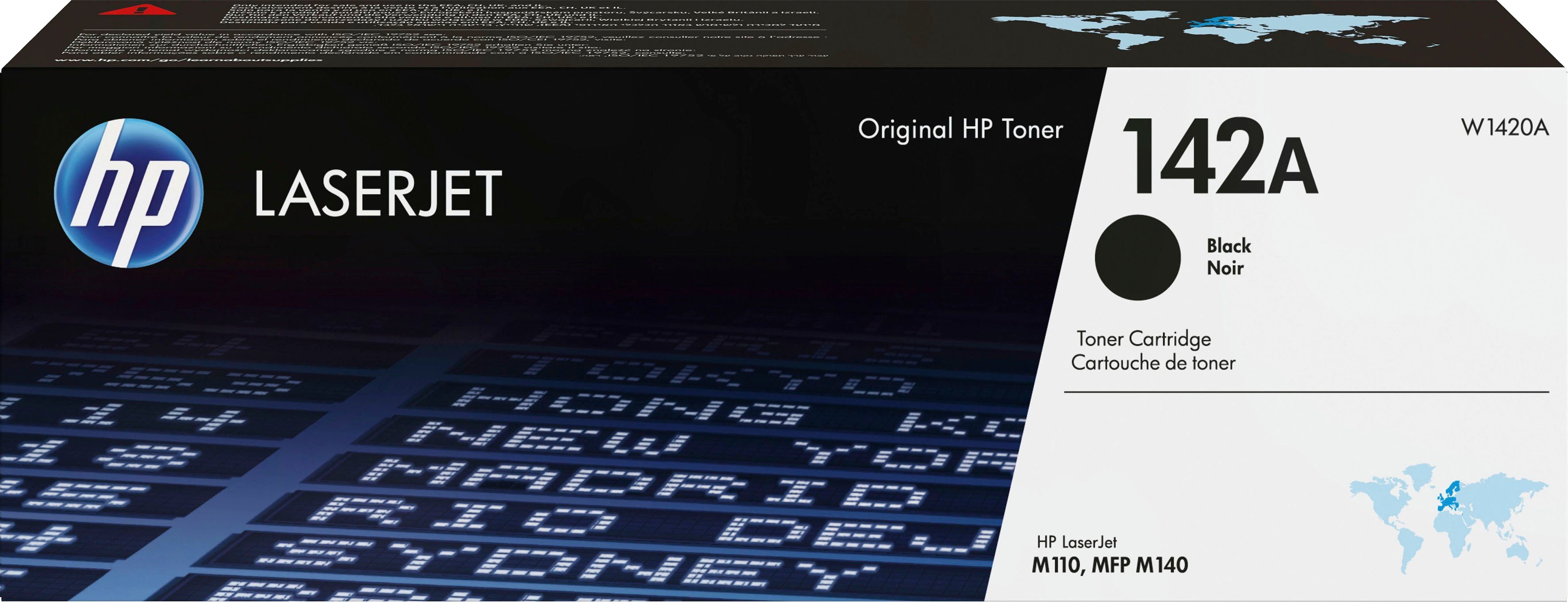 HP Tonerpatrone 142A schwarz (W1420A), (1-St), original Druckerpatrone, Toner für LaserJet, Tonerkartusche