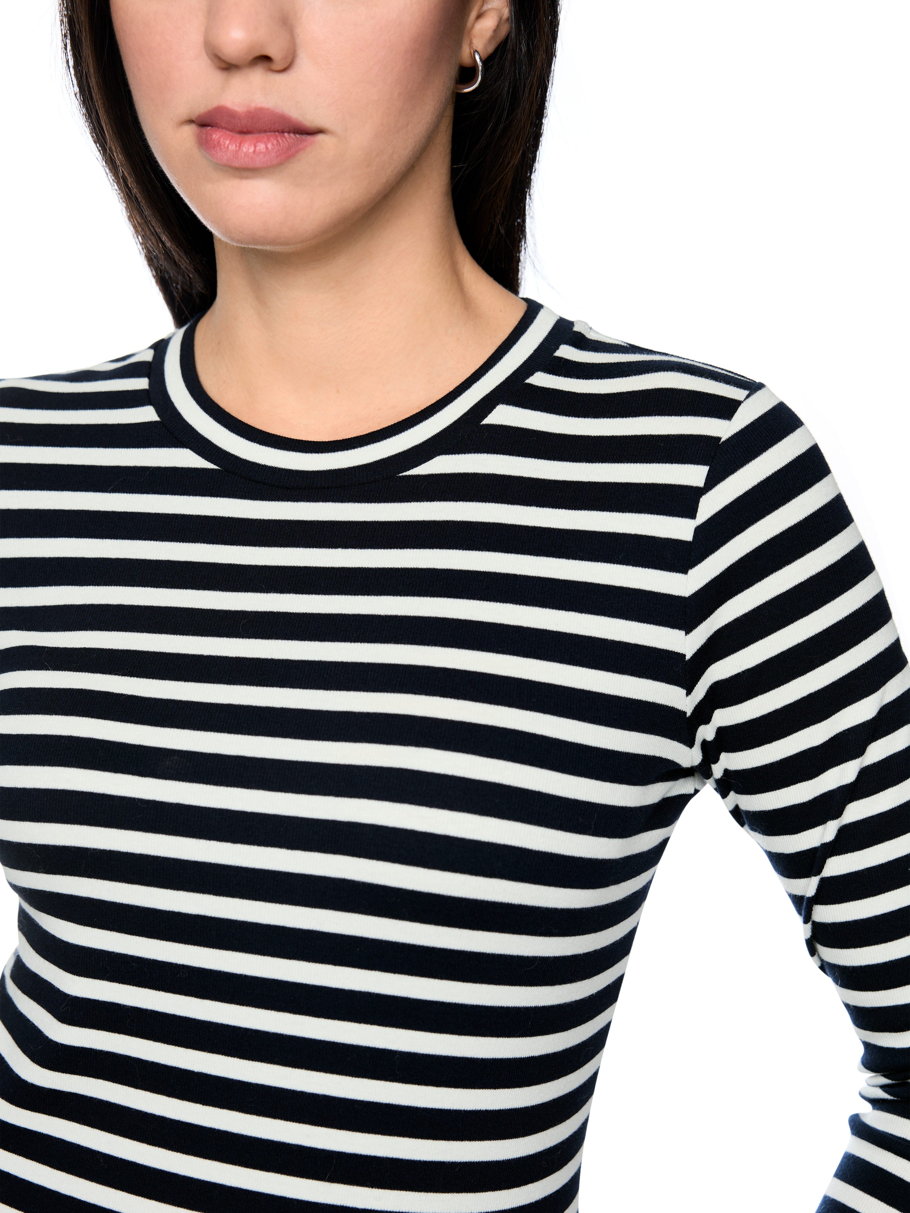 Marc Cain Longsleeve Countryside Calling Premium Damenmode in Streifenoptik