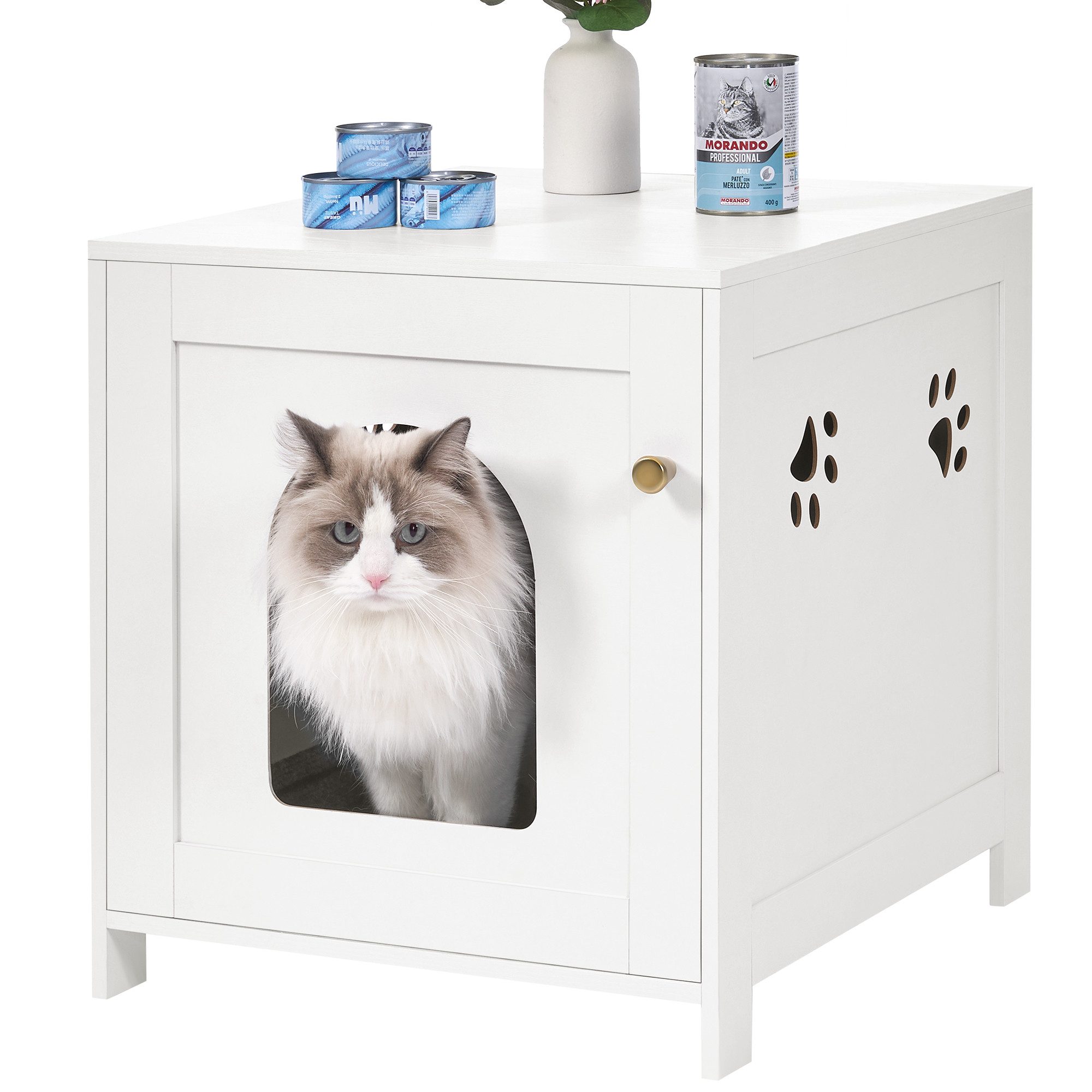 Katzentoilette versteckter Katzenschrank,Tierhaus, Lagerung Schrank Bank