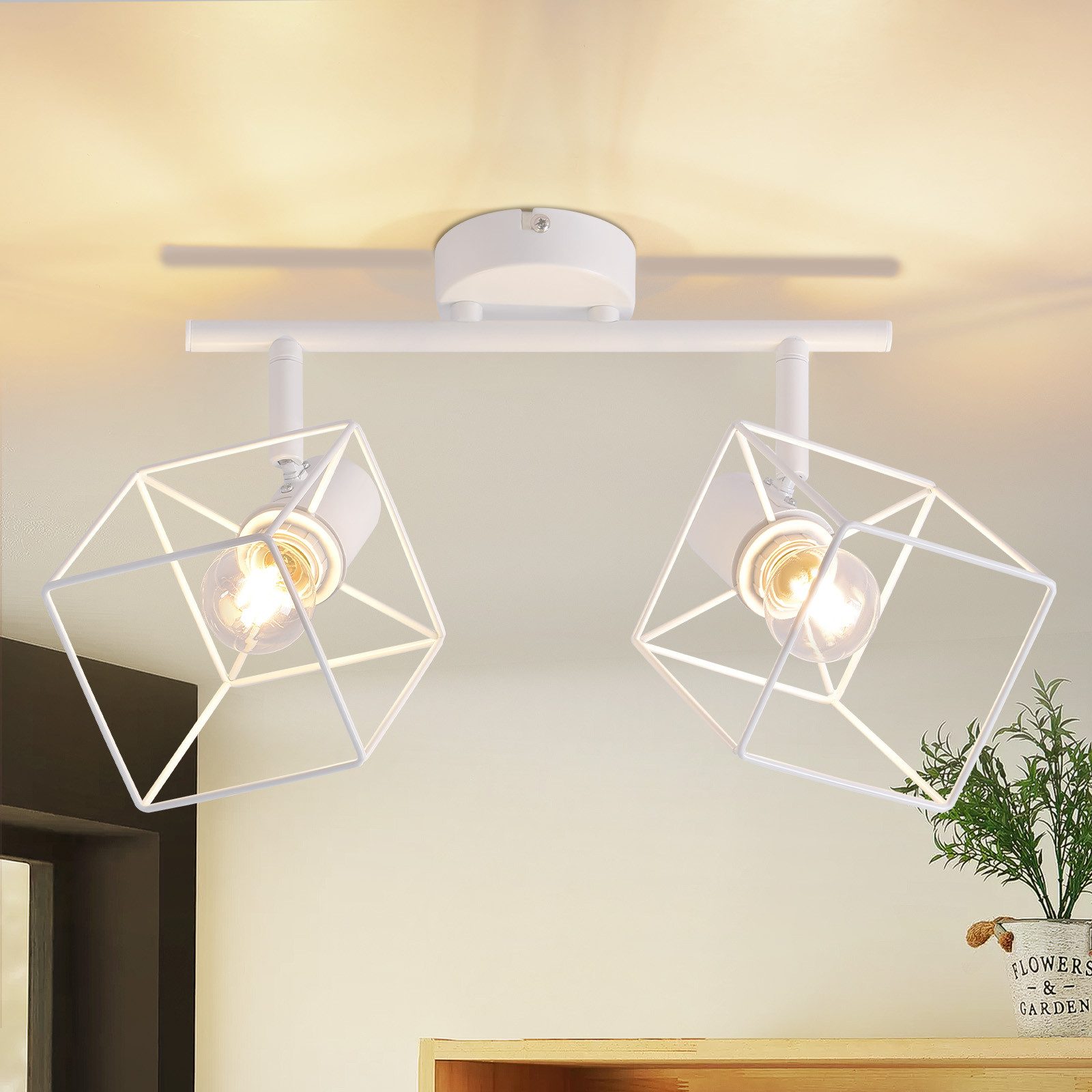ZMH Deckenstrahler 2/3/4 Flammig 350° Schwenkbar günstig online kaufen