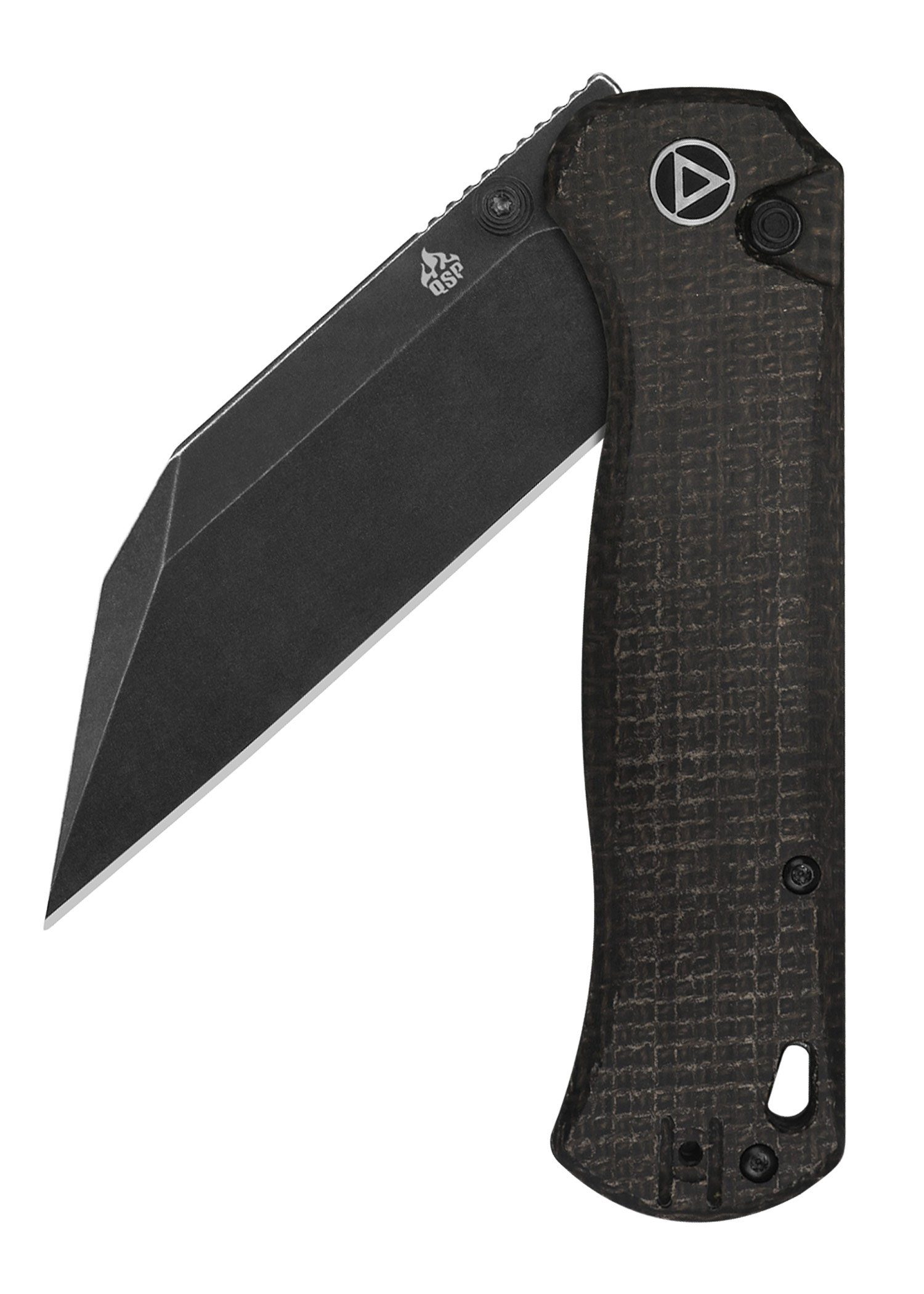 mit Einhandmesser Braun Swordfish Micarta - Merchant Griff Battle QSP in Taschenmesser