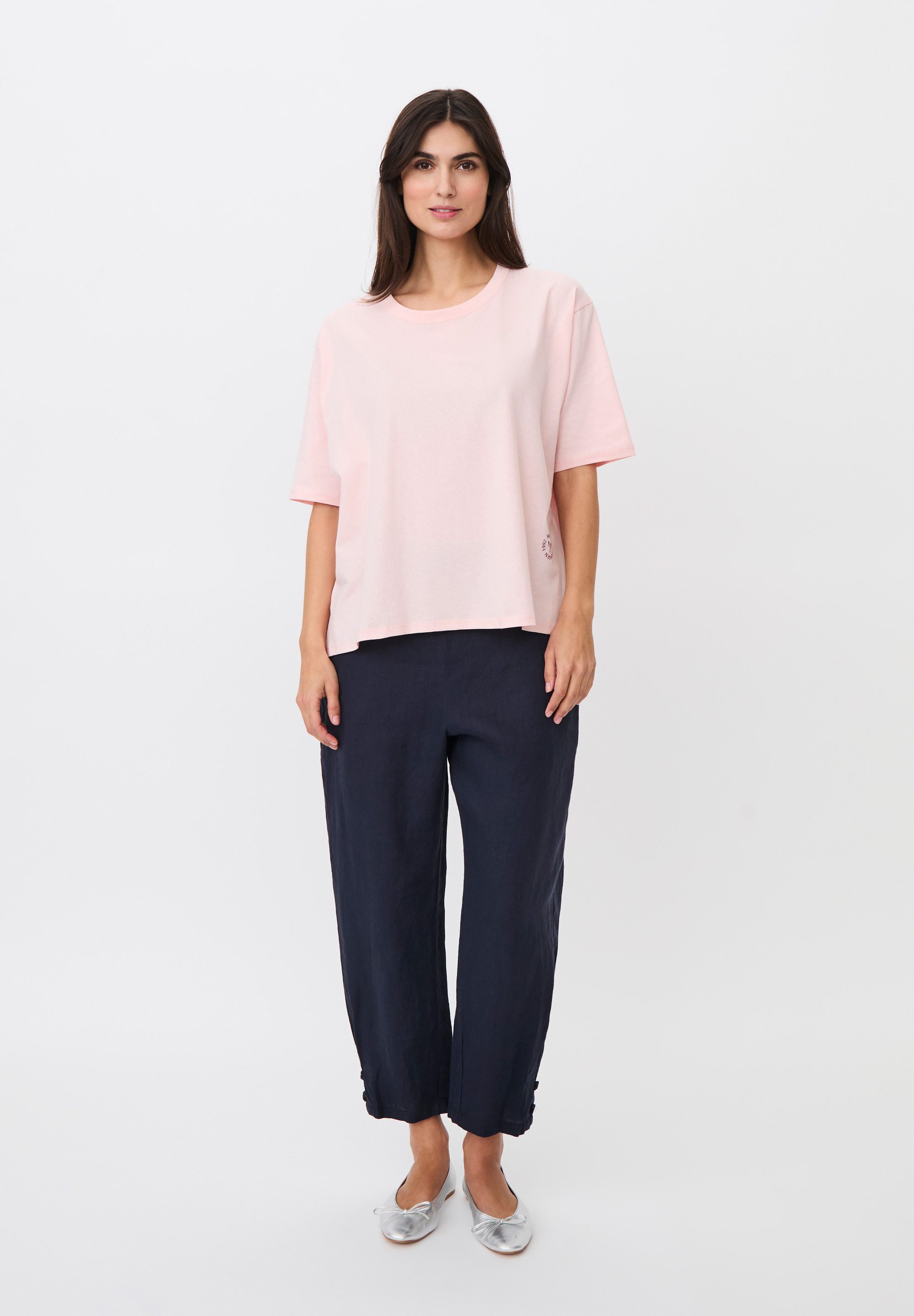 Masai T-Shirt MaDoreann weicher Baumwolle, kurzen Schlitzen an den Seiten