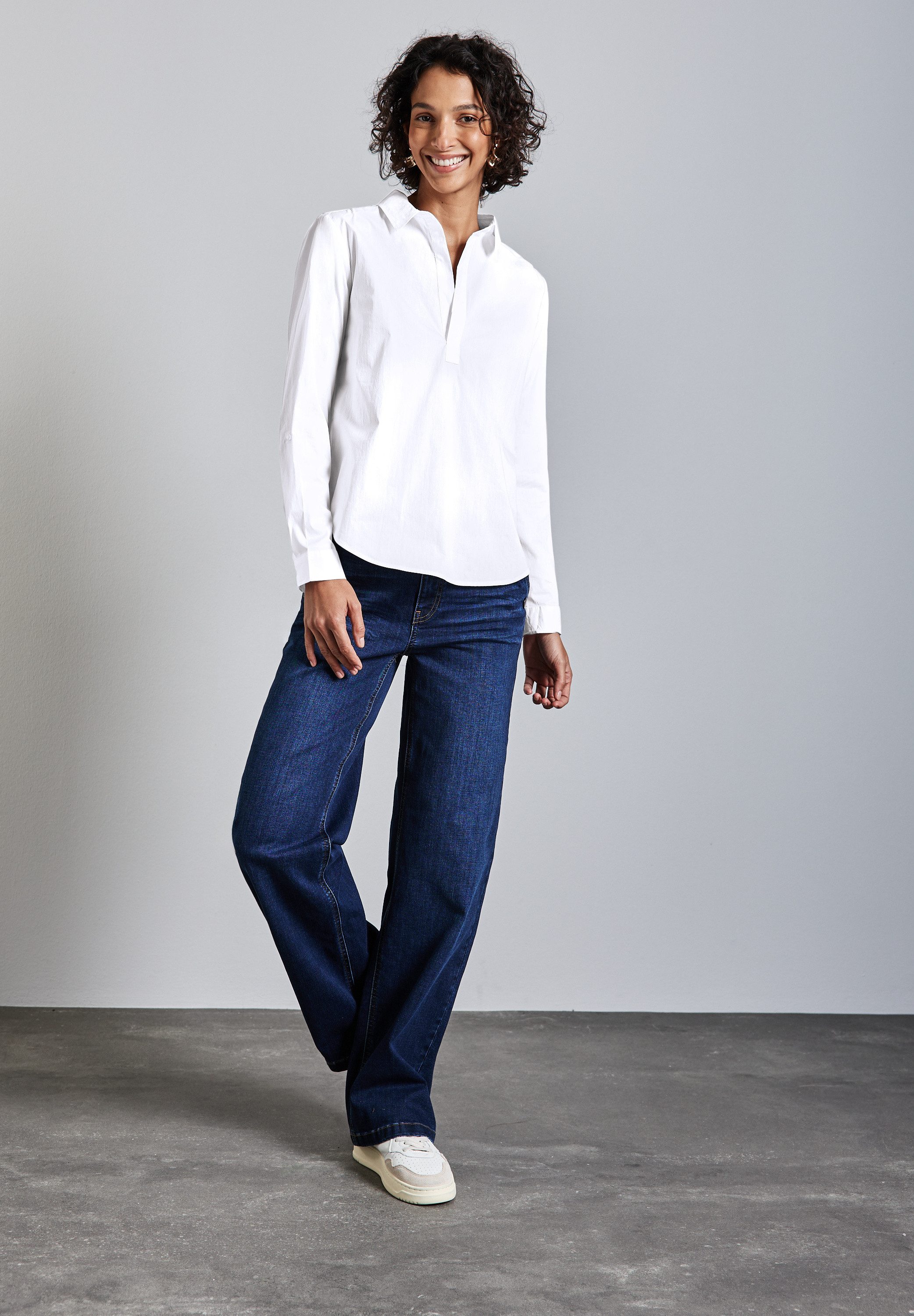 STREET ONE Langarmbluse im soften Baumwoll-Mix