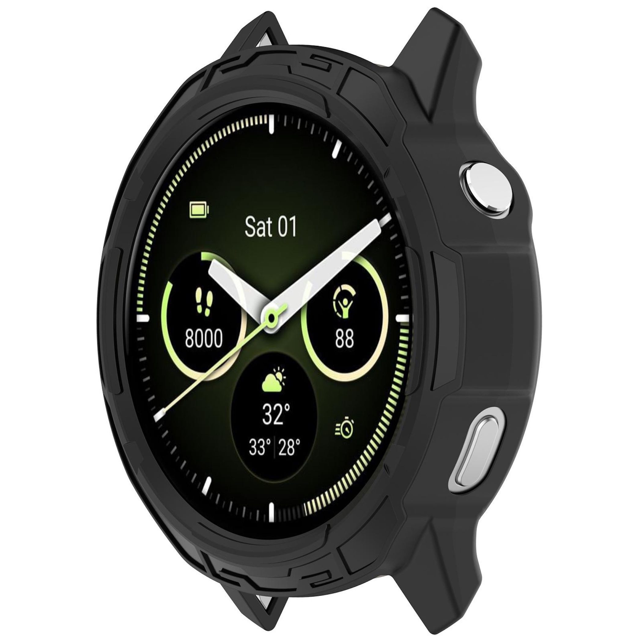 Wigento Smartwatch-Hülle Für Garmin Venu 4 41mm Armor Hollow Coverage TPU Schutz Hülle Schwarz, Hollow Armor Design, leicht, kratzfest