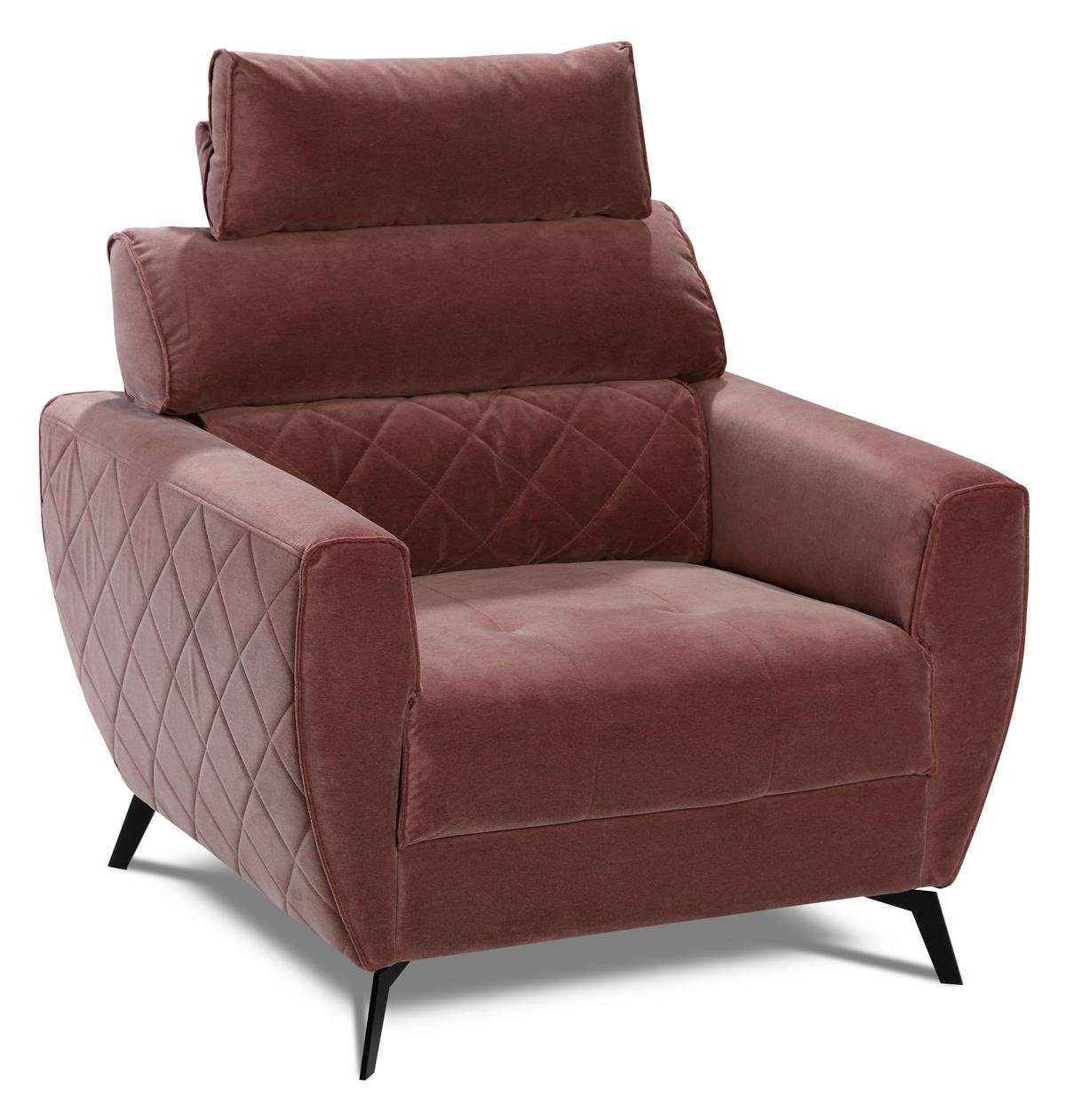JVmoebel Wohnzimmer-Set, Polster Rot Design Couch 2+1+1 Sitz Sofa Leder Kunstleder Garnituren