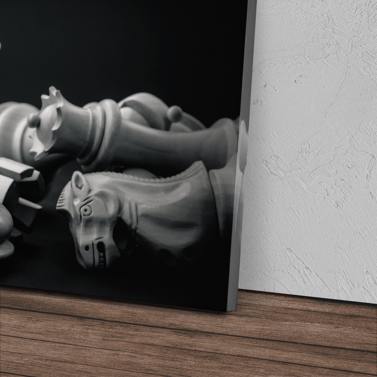 Sinus Art Leinwandbild 120x80cm Wandbild auf Leinwand Schach Schachfiguren günstig online kaufen