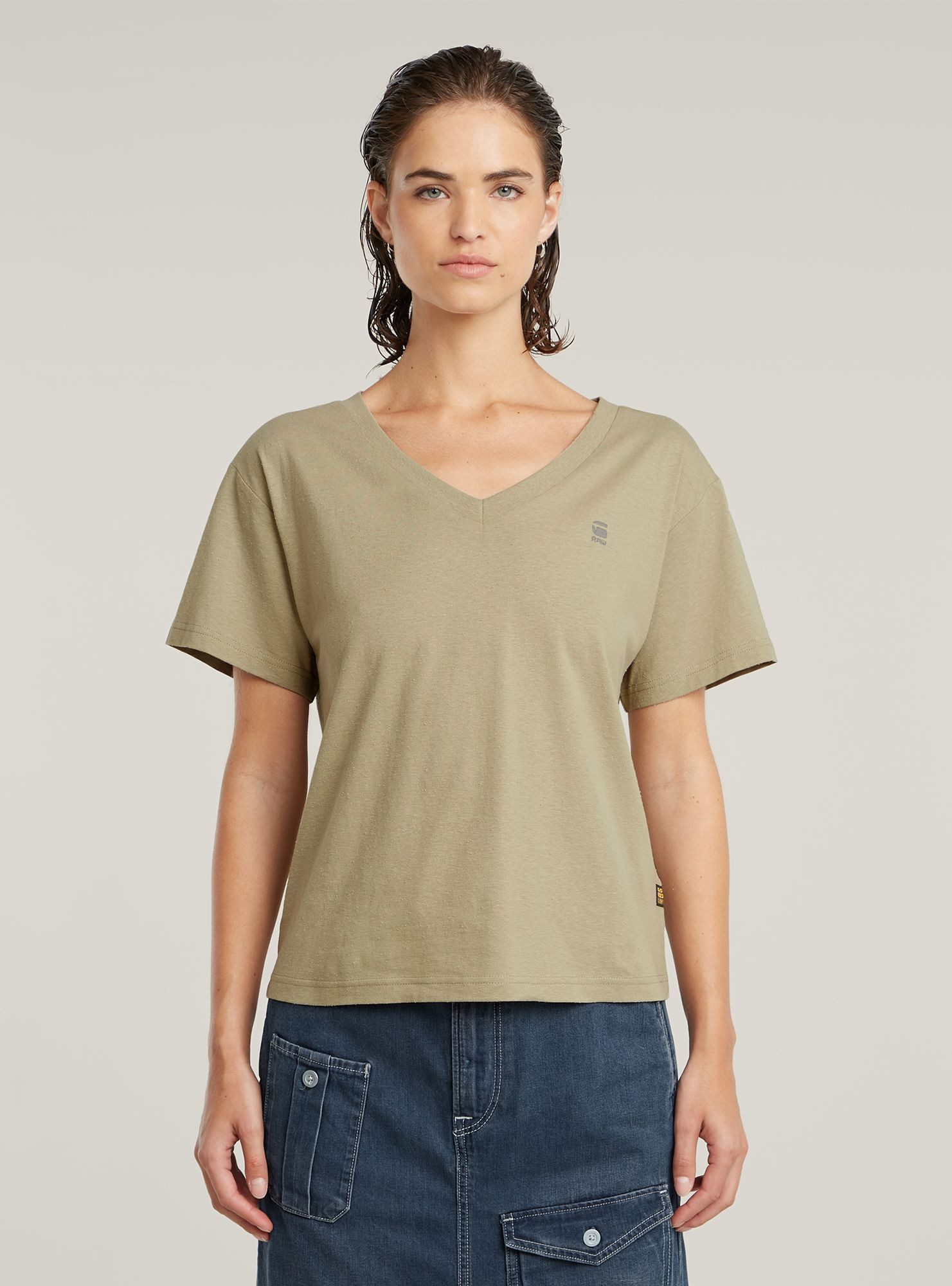 G-STAR T-Shirt Open V-Neck Relaxed Top günstig online kaufen