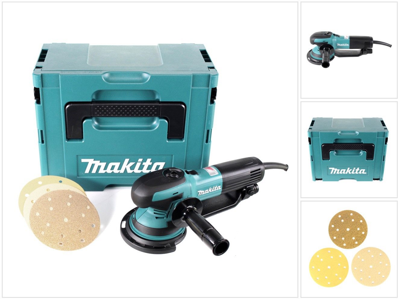 Makita Exzenterschleifer BO 6050 J 750 W 150 mm Exzenter - Rotationsschleifer im Makpac