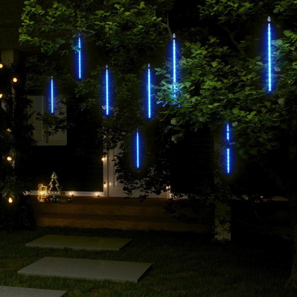 vidaXL Lichterschlauch LED Meteor-Lichter 8 Stk. 30 cm Blau 192 LEDs