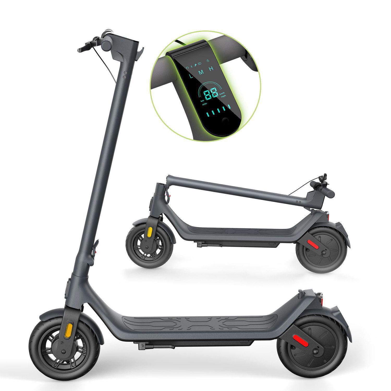 SachsenRAD E-Scooter 10 Zoll Faltbarer Elektroroller Elektro Scooter mit Duales Bremssystem, 350,00 W, 20 km/h, mit Straßenzulassung( ABE) 30 km Reichweite für Erwachsene bis 100kg