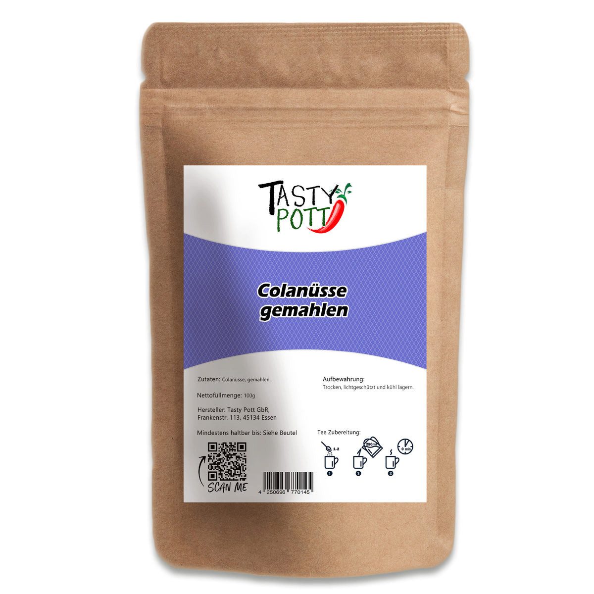 Tasty Nüsse Tasty Pott Gemahlene Colanüsse