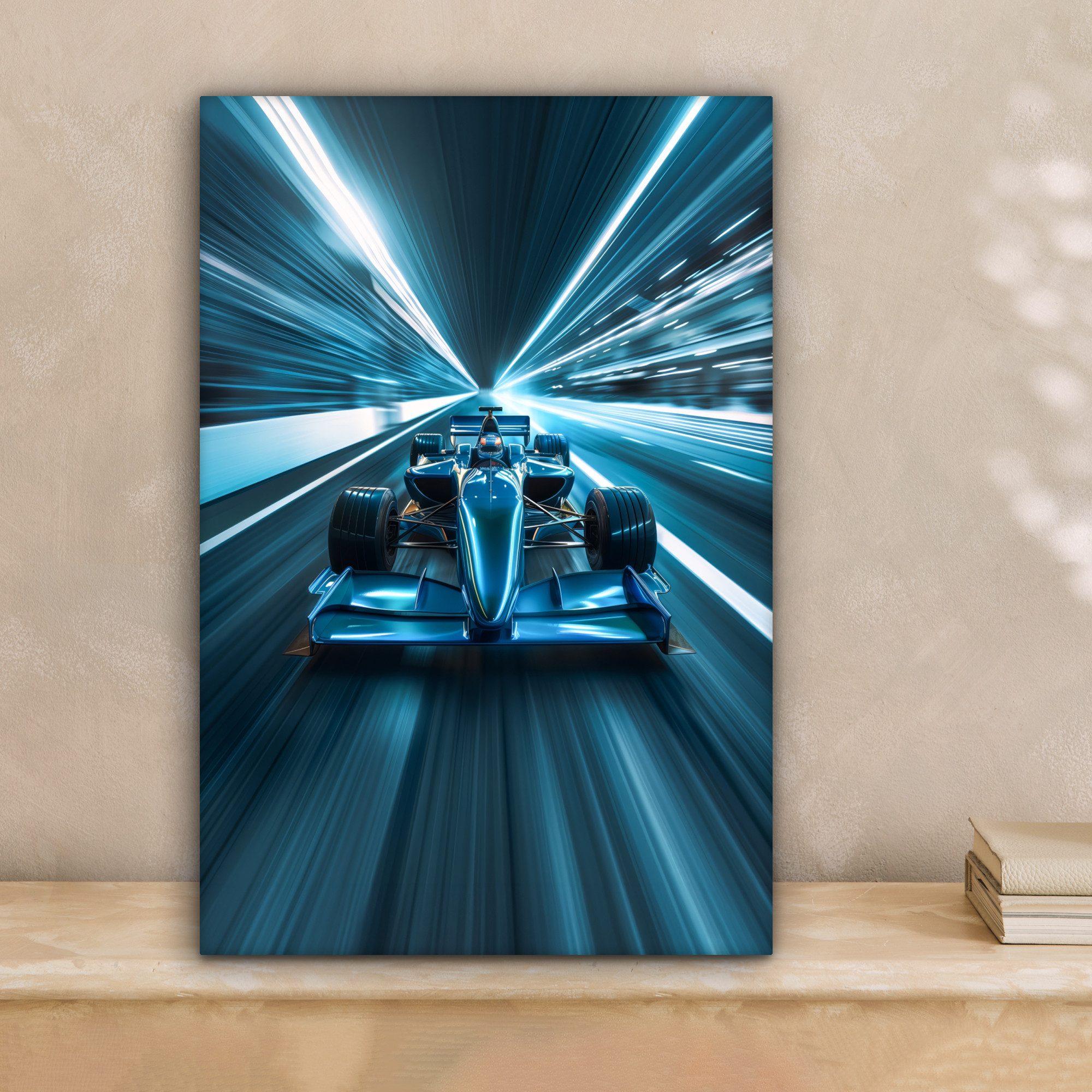 OneMillionCanvasses® Leinwandbild Rennen - Auto - Formel 1 - Jungen - Blau, günstig online kaufen