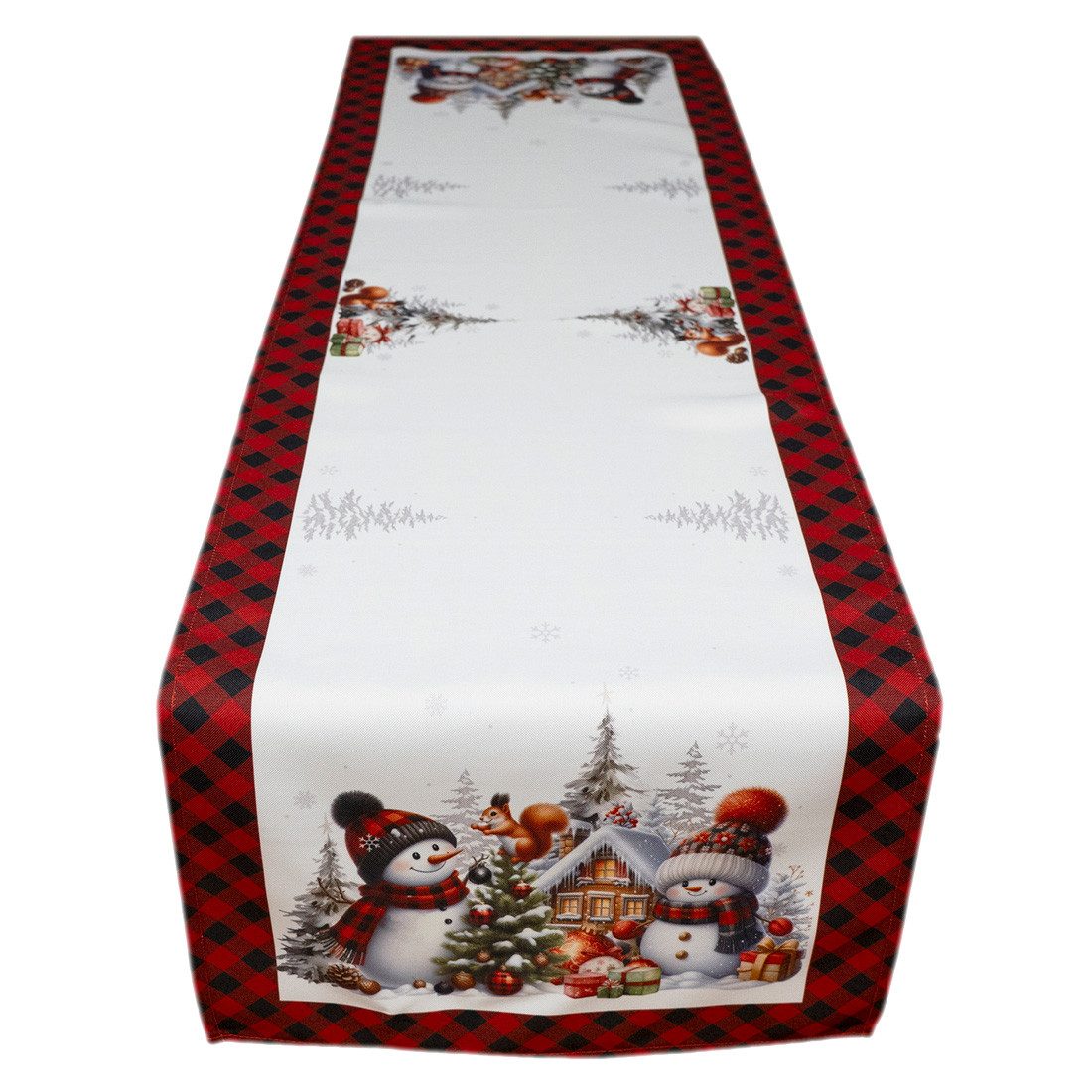 texpot Tischdecke Tischläufer Druck Schneemänner Tischtuch (1-tlg)