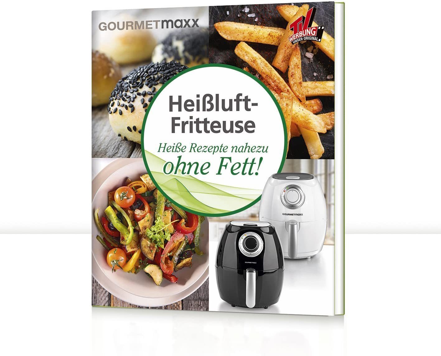 Rezeptbuch Notizbuch Rezepte Heißluftfritteuse, Fett. ohne Heiße GOURMETmaxx nahezu