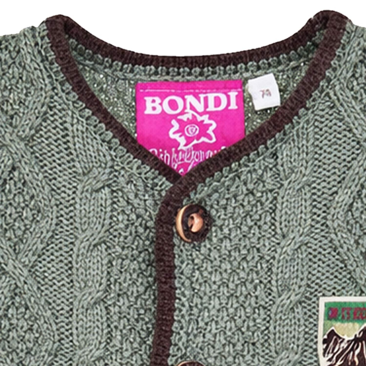 BONDI Trachtenjacke Baby Jungen Strickjacke 91785, Kiwi