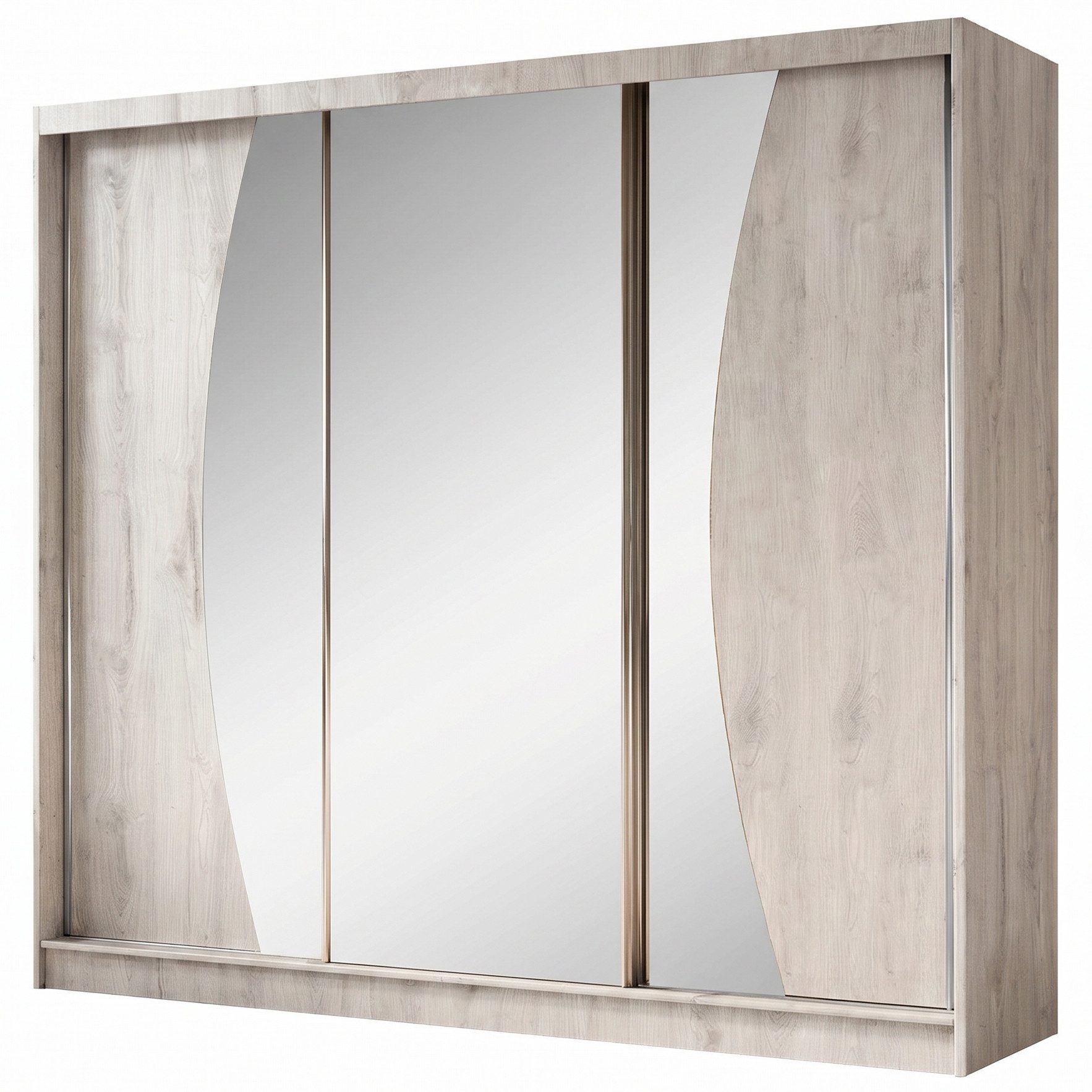 Beautysofa Kleiderschrank Vox mit Spiegel (modern groß mit Einlegeböden Kleiderstange, Garderobenschrank Schrank Schlafzimmer Schiebetürenschrank) viele Farben & Größen zur Auswahl