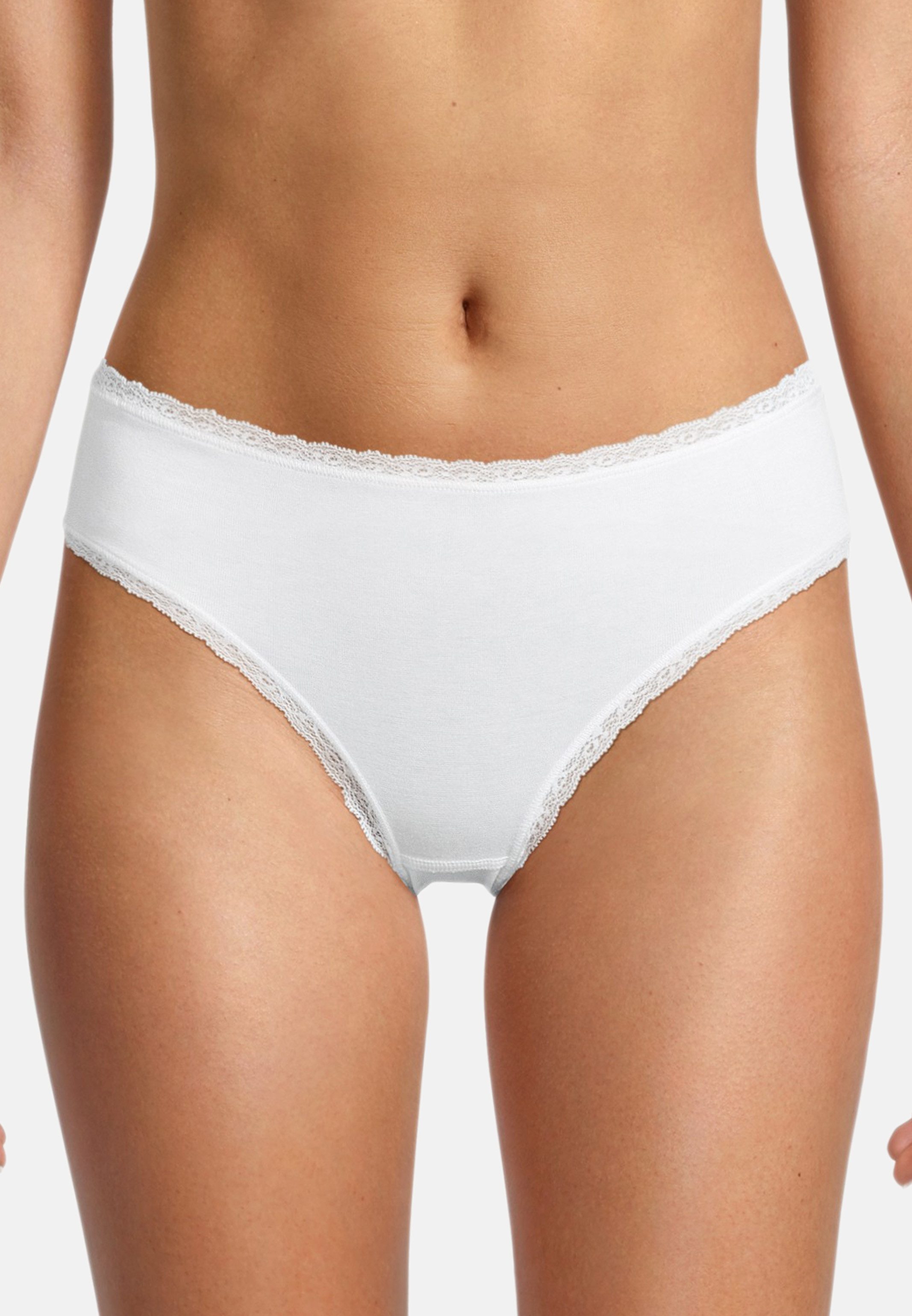 conta Hüftslip 3er Pack Modal (Spar-Set, 3-St) Hüftslip - Blickdicht - Hochwertige Spitzenverzierung