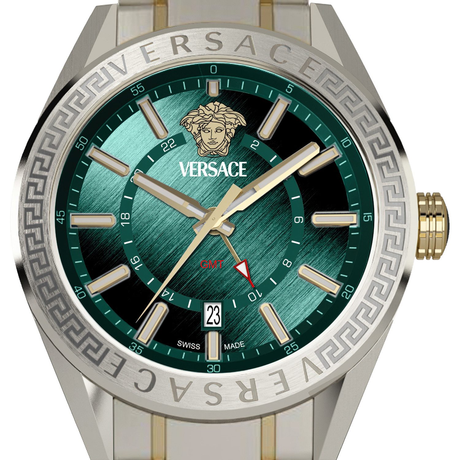 Versace Schweizer Uhr V-CODE GMT VEAFA0524, Mit Echtheitskarte und