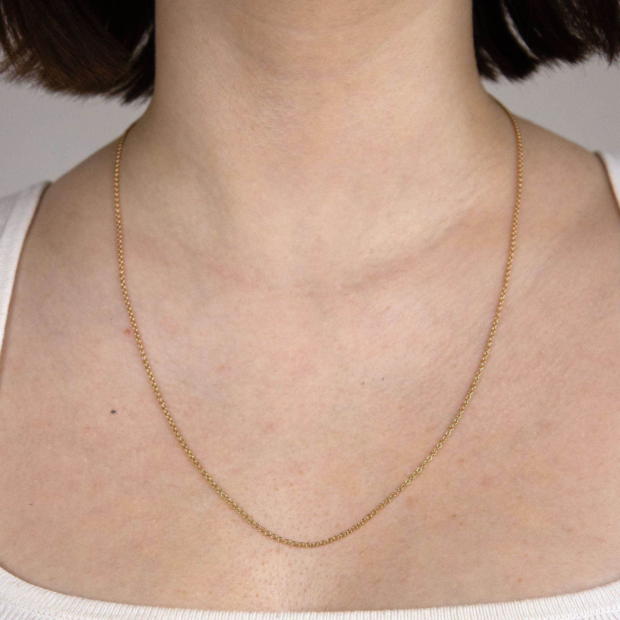 HOPLO Goldkette Goldkette Ankerkette Länge 38cm - Breite 1,5mm - 750-18 Karat Gold, Made in Germany