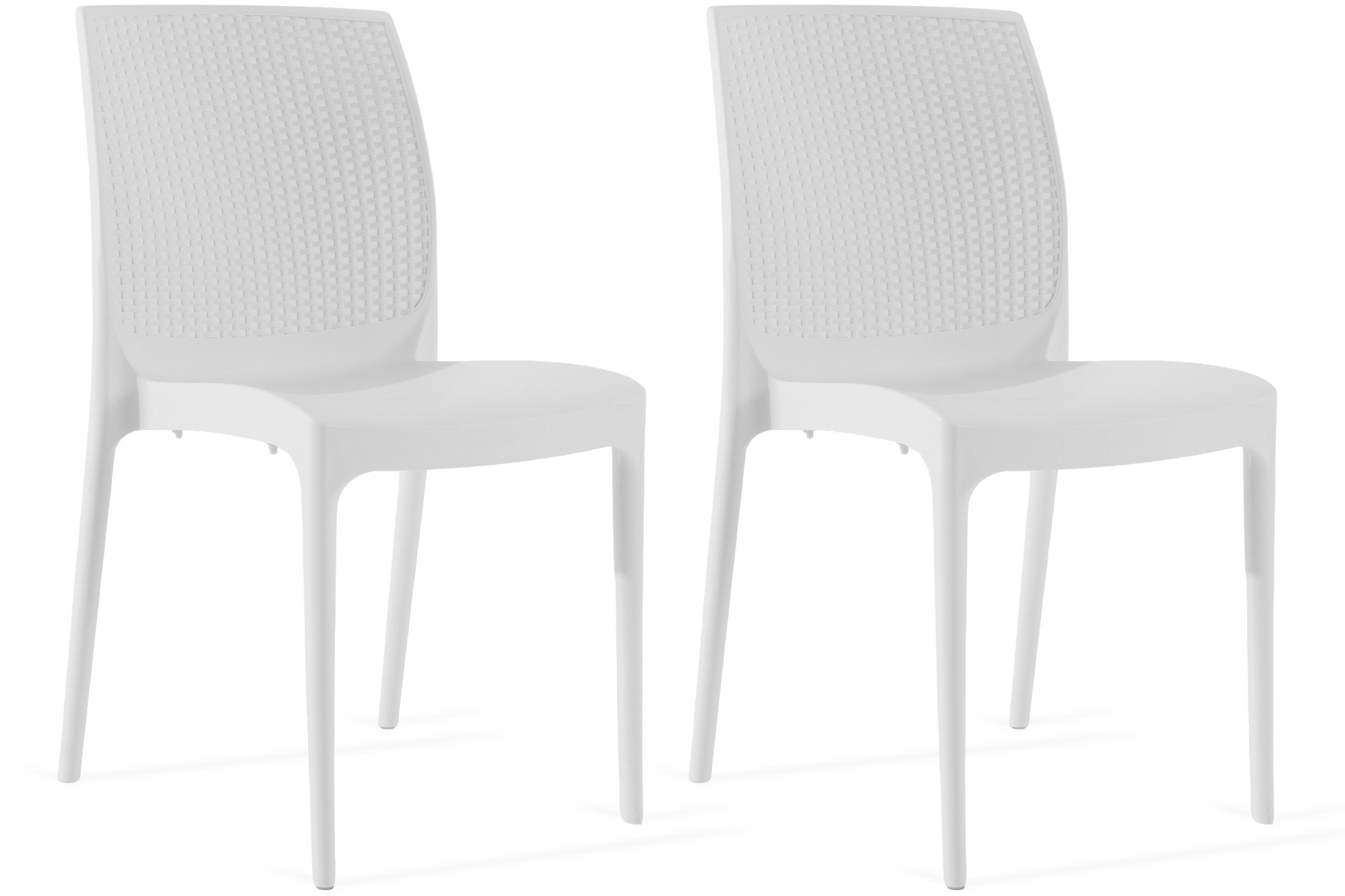 KONSIMO® Gartenstuhl RANTU Gartenstühle, Gartensessel, italienische Premiumqualität (Set, 2 St), Stapelbar, witterungsbeständiges Material, hochwertigem Polypropylen