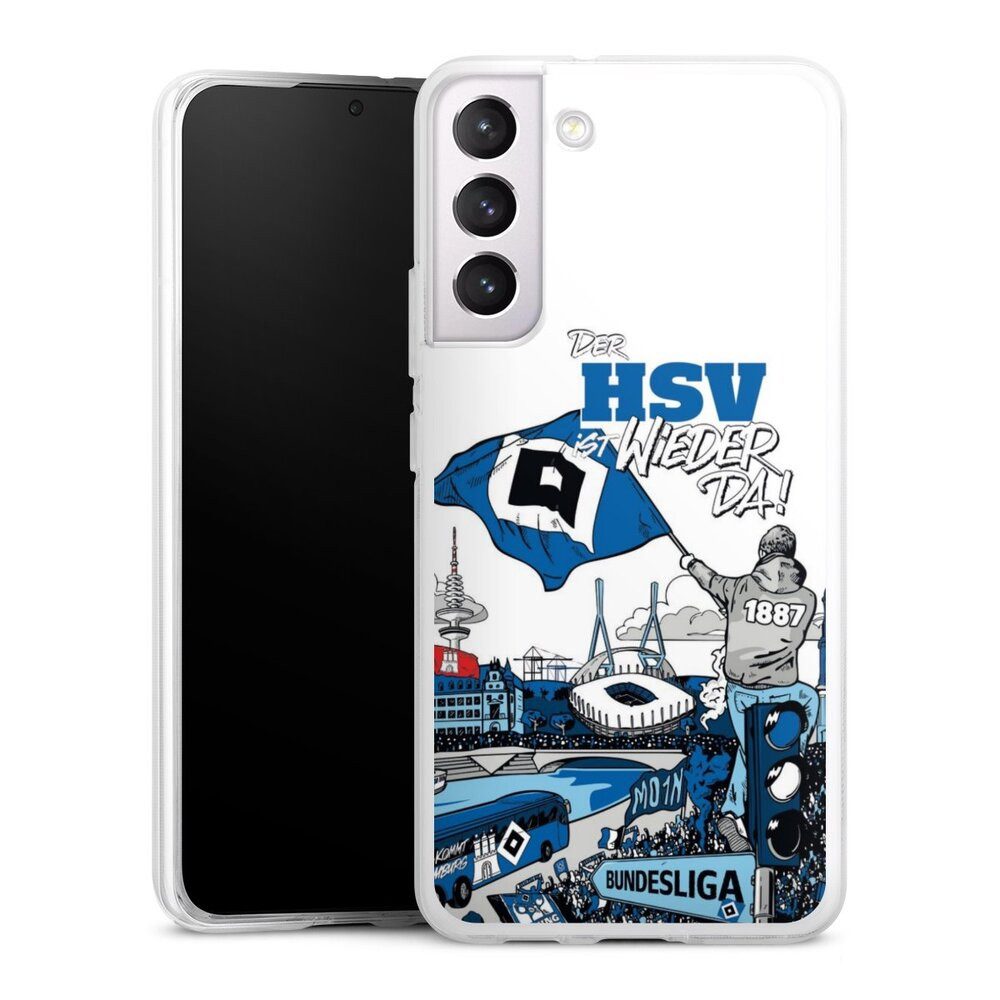 DeinDesign Handyhülle Hamburger SV Offizielles Lizenzprodukt Aufstieg, Samsung Galaxy S22+ Silikon Hülle Bumper Case Handy Schutzhülle