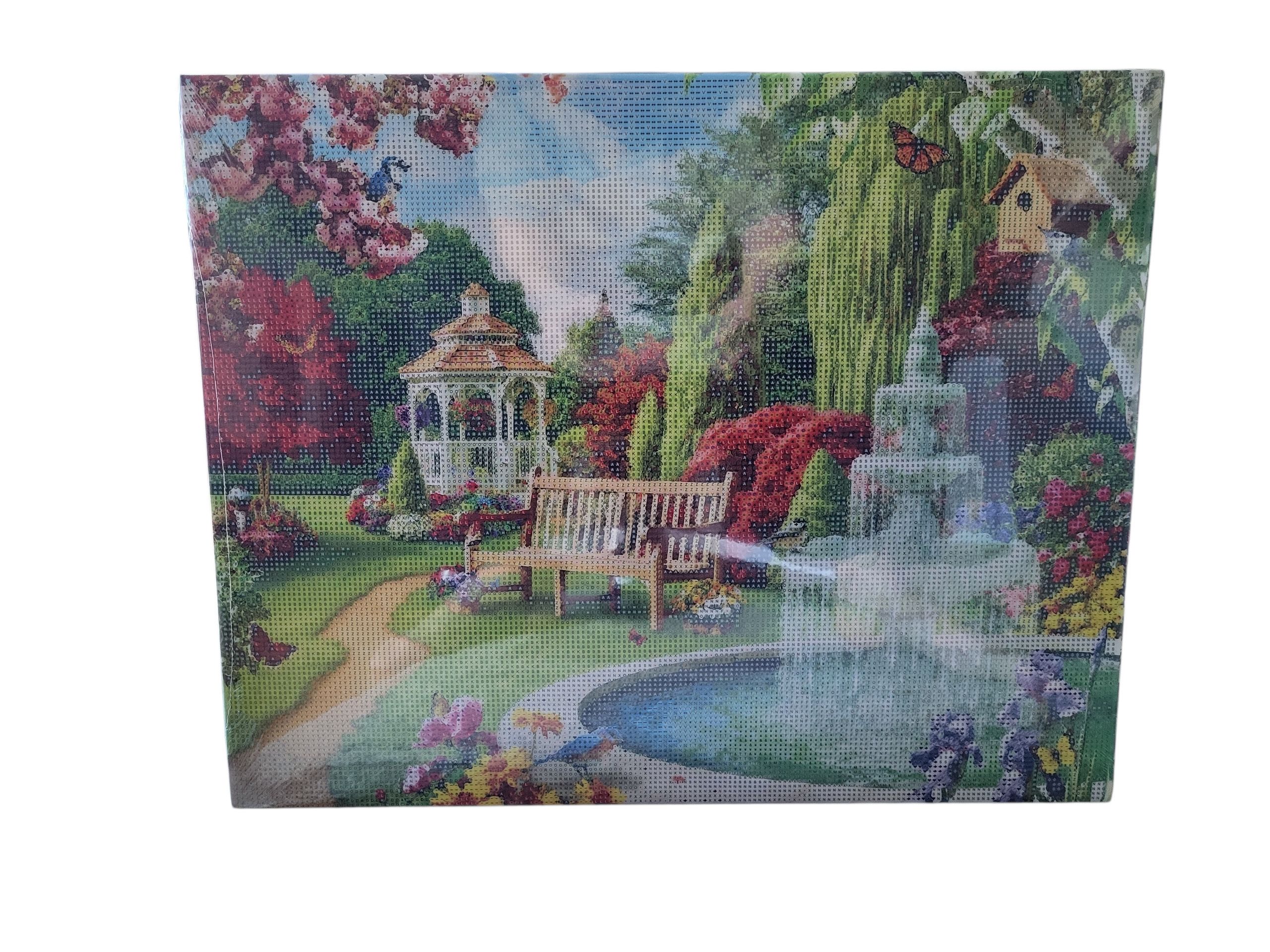 Weltbild Malen nach Zahlen Diamond Painting Gartenparadies 50 x 40 cm