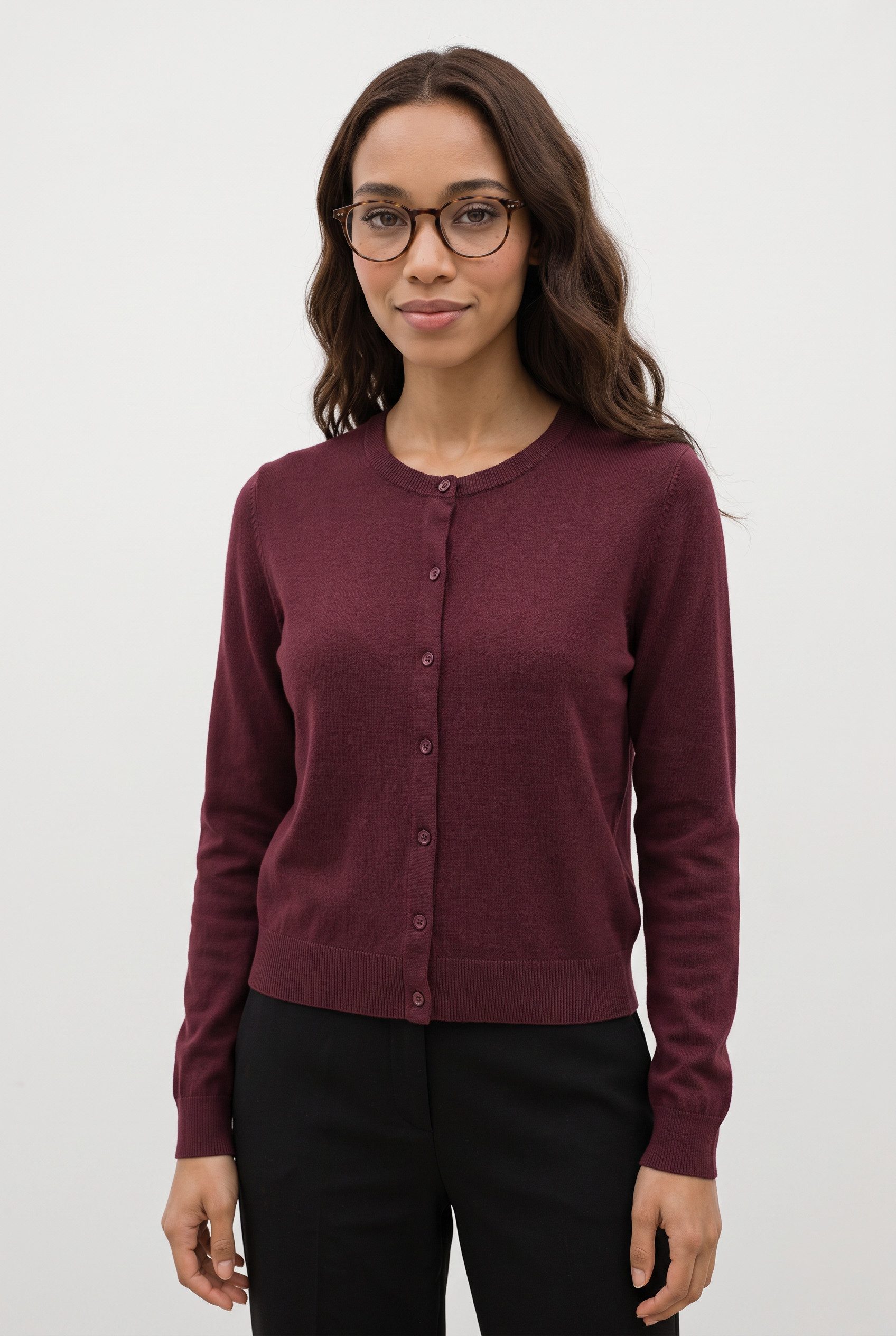 s.Oliver Strickjacke Rundhals mit Viskose