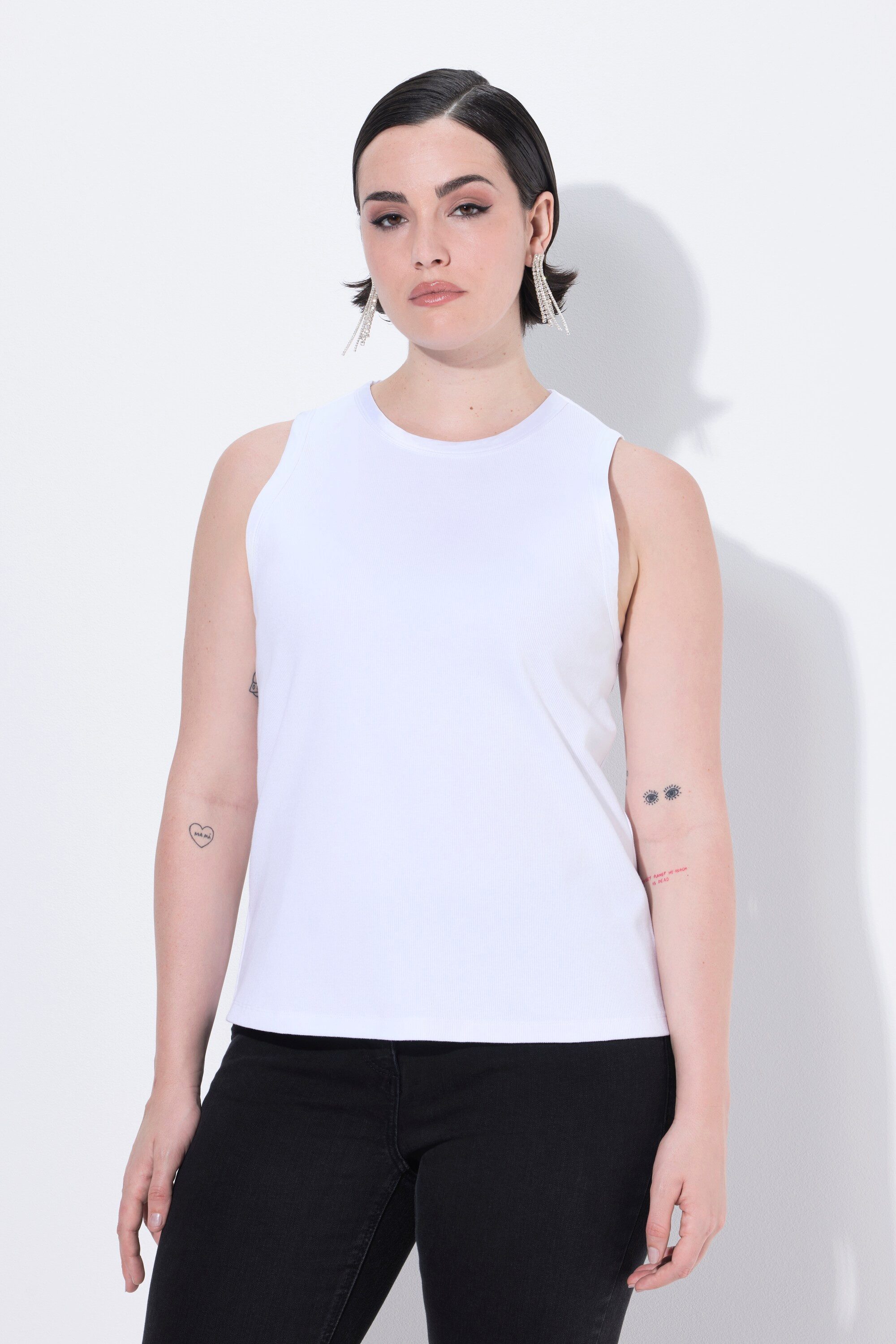Ulla Popken Longtop Ripptop Satinkante Slim günstig online kaufen