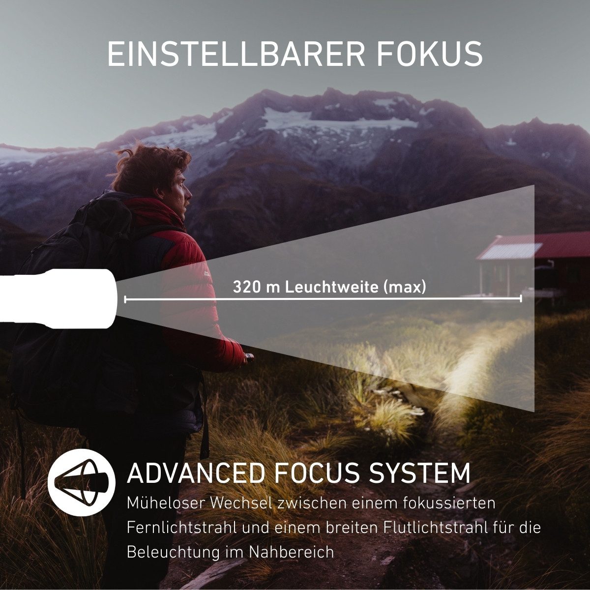 Ledlenser Taschenlampe P7R 25th Anniversary Edition, inkl. 2 Akkus, bis 2000 lm, Leuchtweite 320m, bis 80 Std. Laufzeit