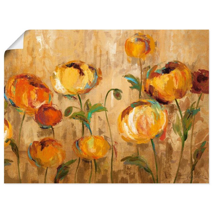 Artland Wandbild Freudige Ranunkel Blumen (1 St) als Leinwandbild Wandaufkleber oder Poster in versch. Größen