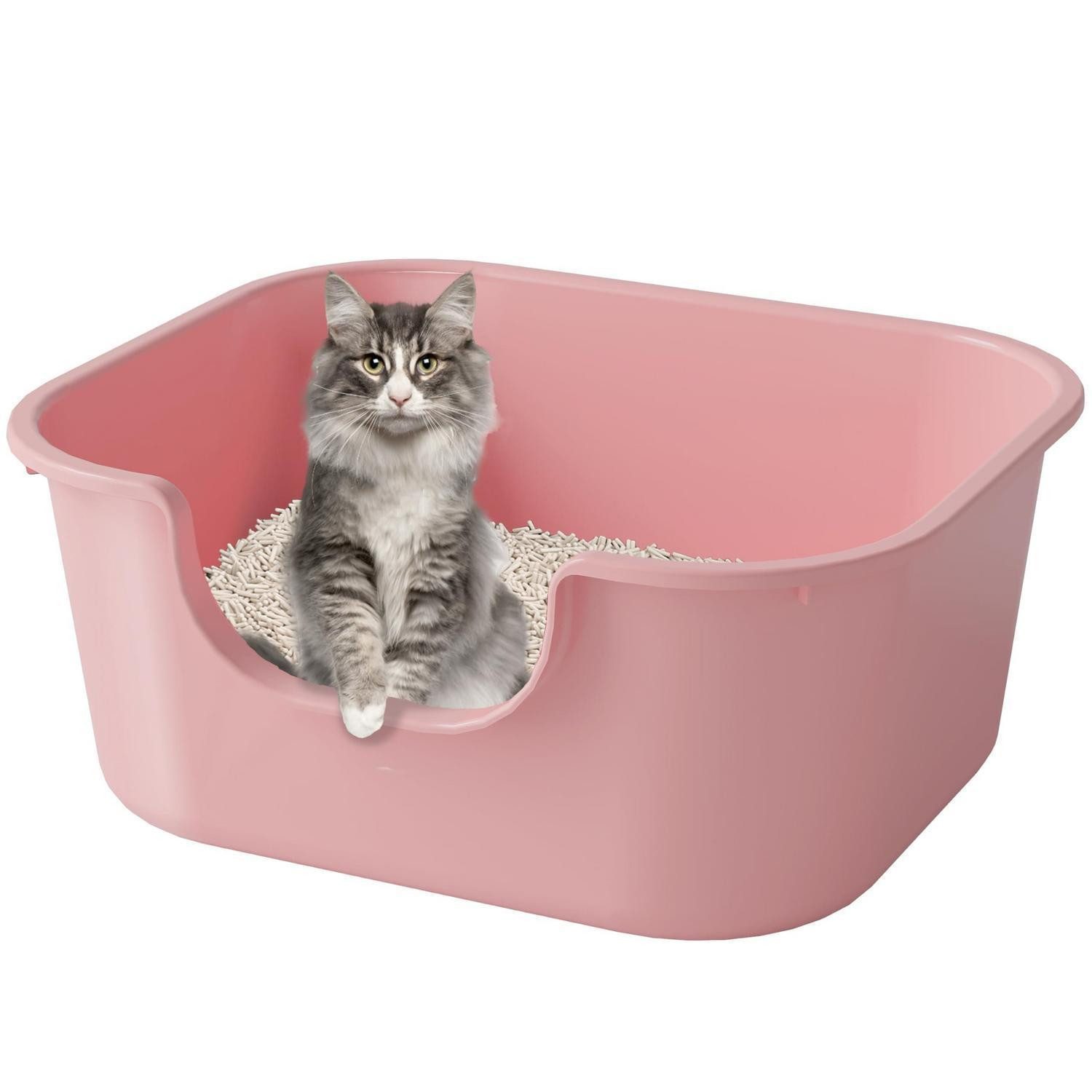 LuxusKollektion Katzentoilette Katzenklo offen hoher Rand Rosa