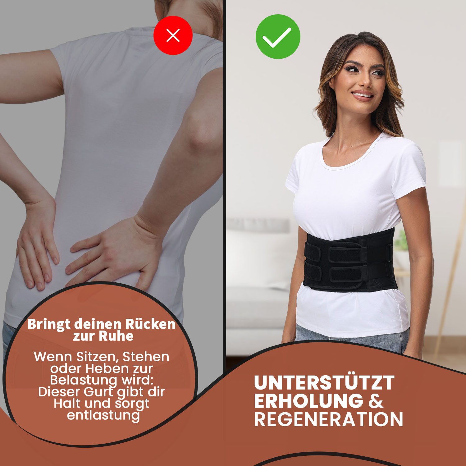 DONNERKRAFT Bauch- und Rückenstützgürtel Rückenstützgürtel & Bauchbandage für Herren und Damen
