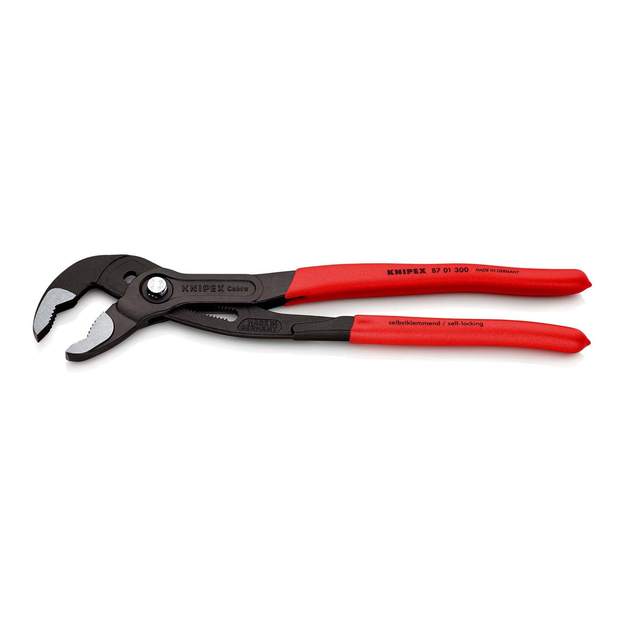 Knipex Wasserpumpenzange KNIPEX 87 01 300 Cobra® Hightech-Wasserpumpenzange mit rutschhemmendem